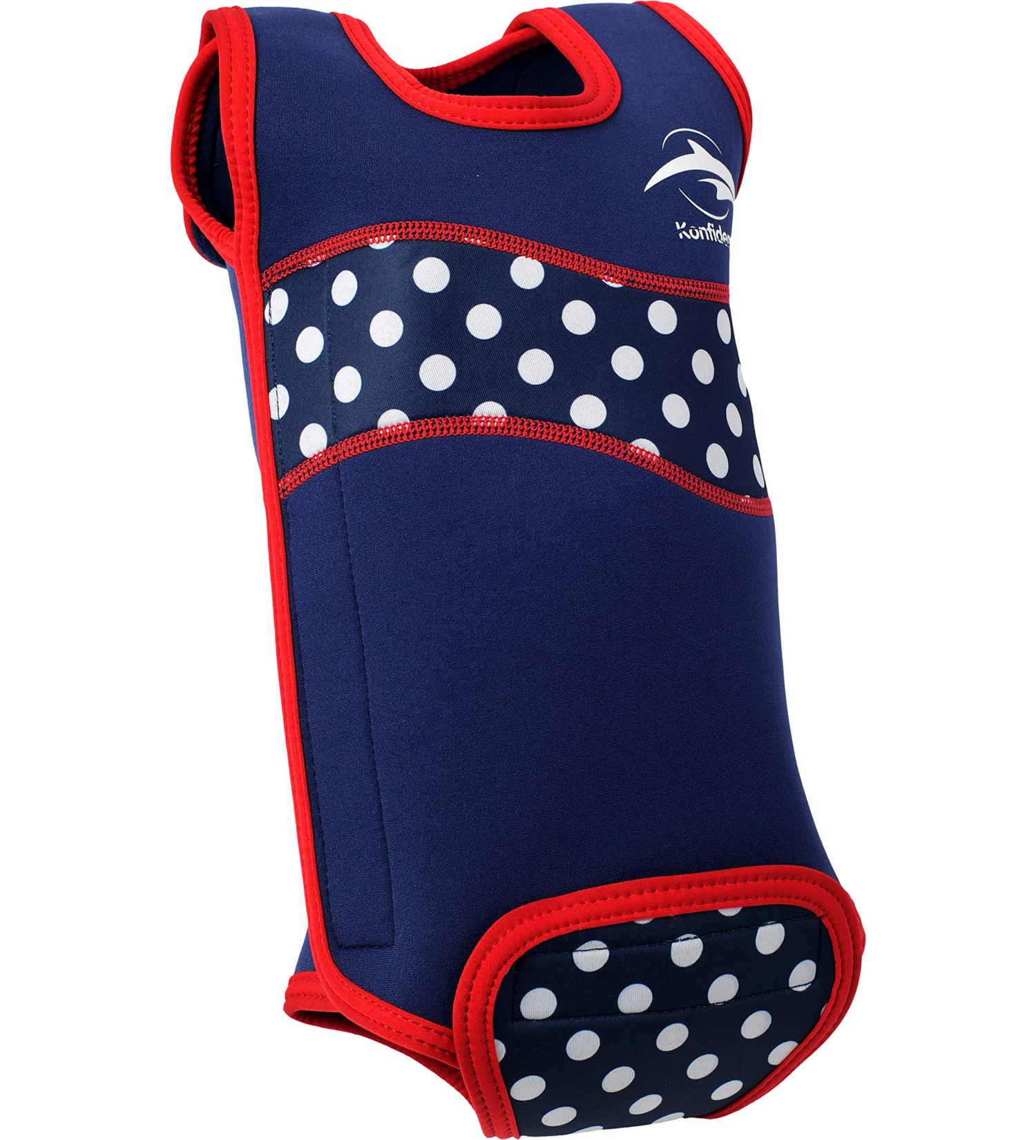 Konfidence Babywarma Baby Wetsuit Girls 6-12 Months - Polka Dot | 2mm Neoprene Swim Costume with 50+ UV Protection - Buy Online on GoSupps.com