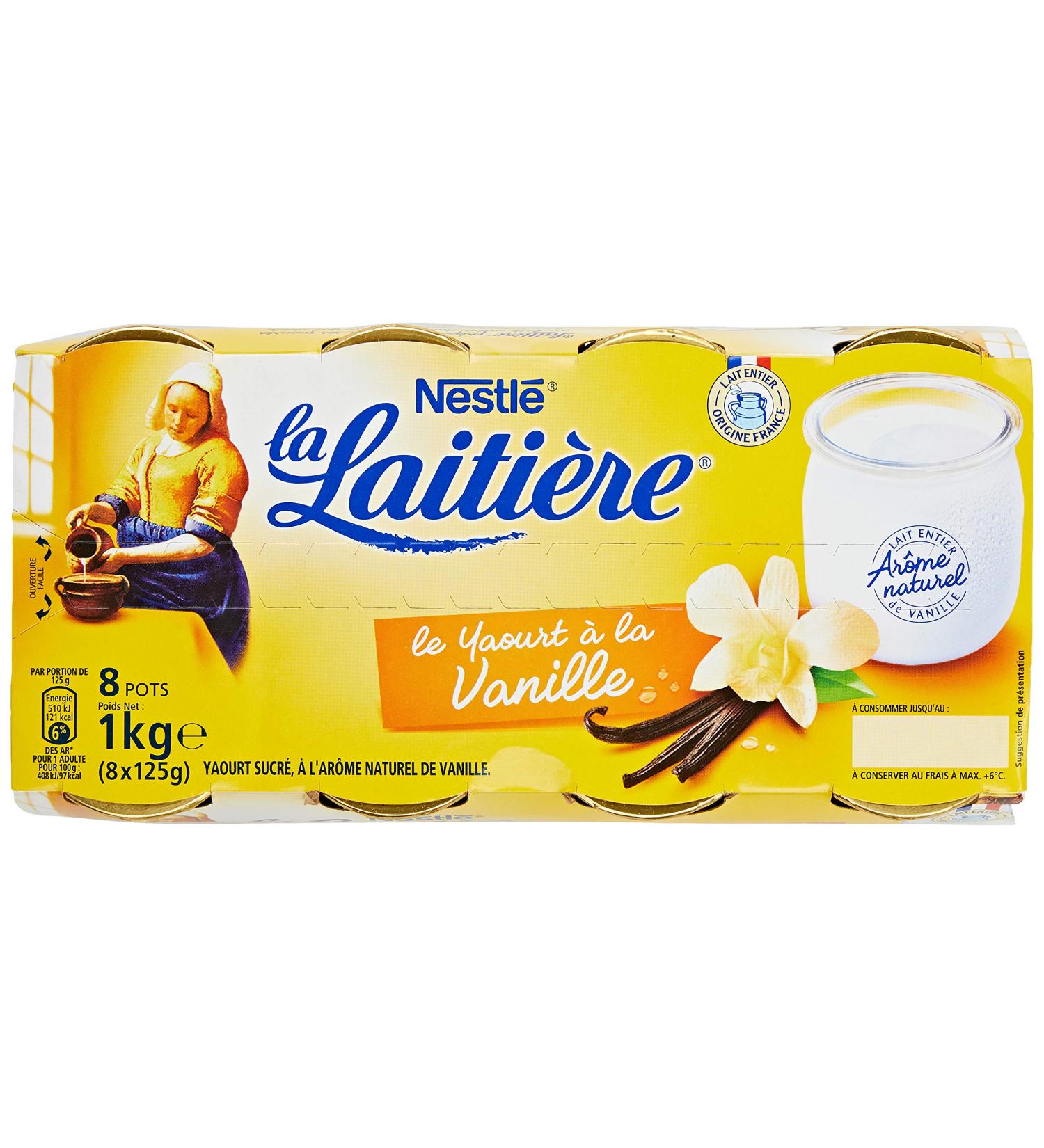 La Laiti re Yaourt au Lait Entier Vanille 8 x 125g