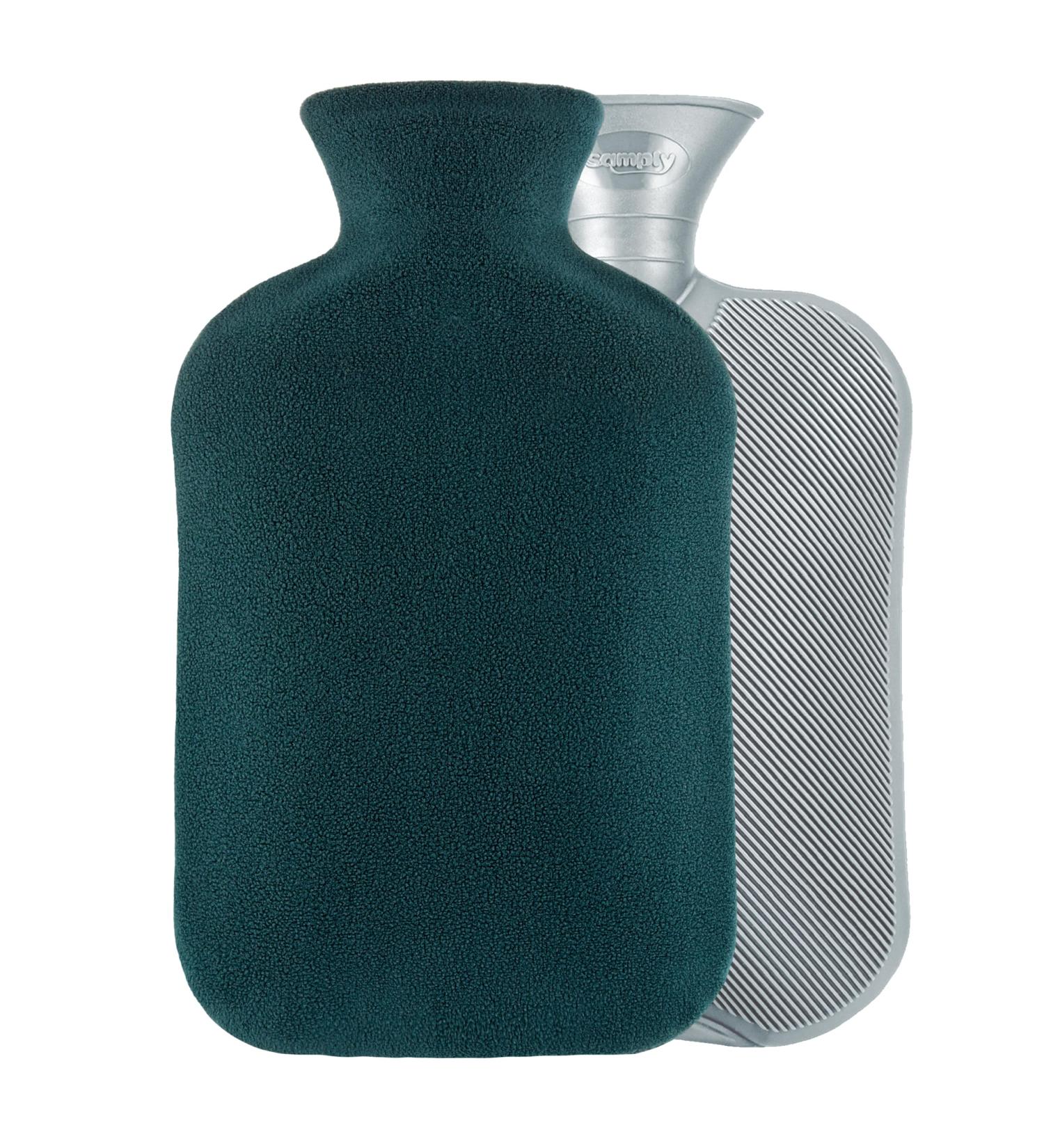 Samply 2L Hot Water Bottle with Soft Cover - Neck & Shoulder Pain Relief - Hot/Cold Therapies - Hand & Feet Warmer - Green - Buy Online on GoSupps.com