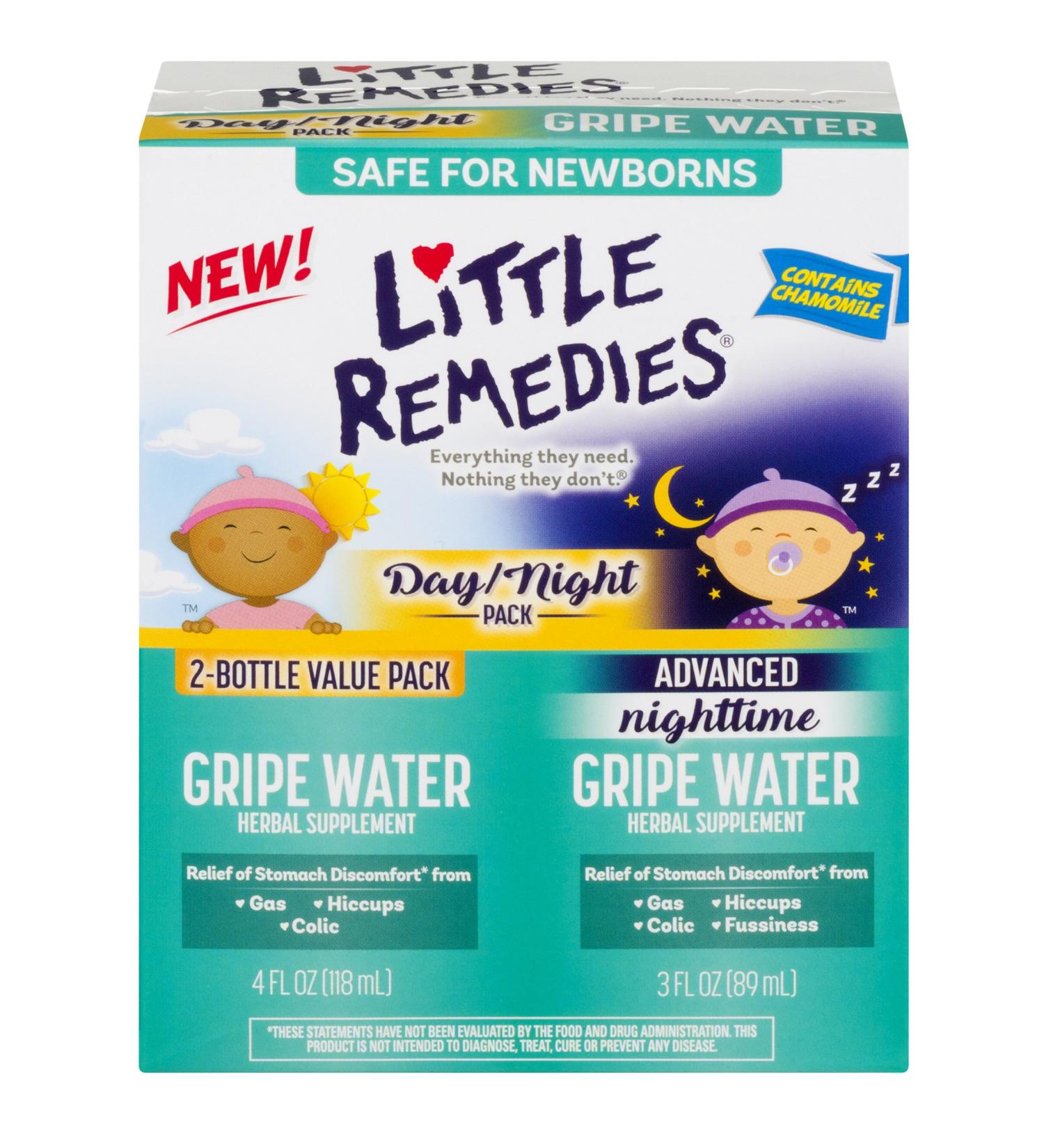 Little Remedies Gripe Water 2 Pack - Day 4oz & Night 3oz - Safe for Newborns - Buy Online on GoSupps.com