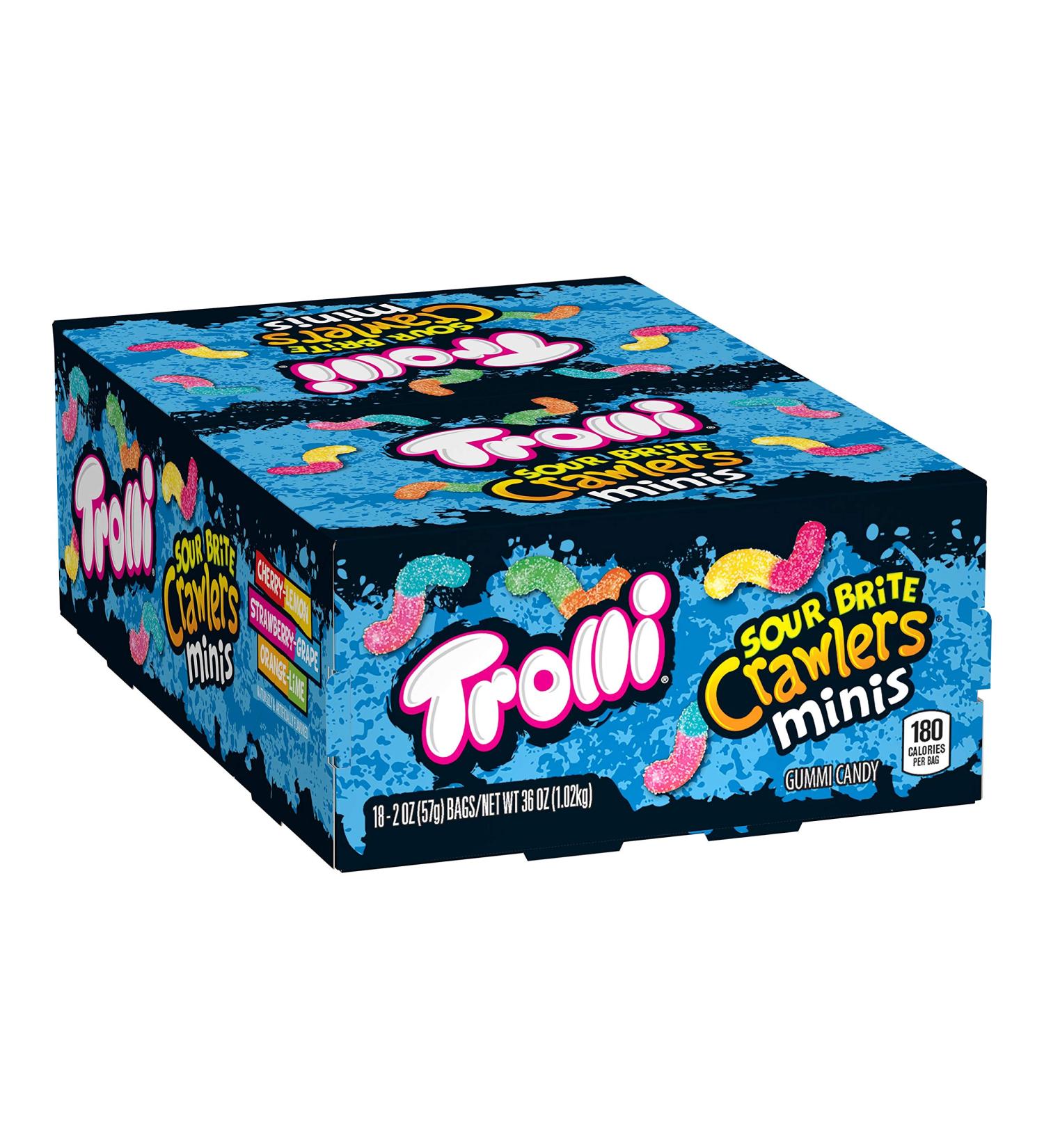 Trolli Sour Brite Mini Crawlers Gummy Worms - 2 oz Pack of 18 - Buy Online on GoSupps.com