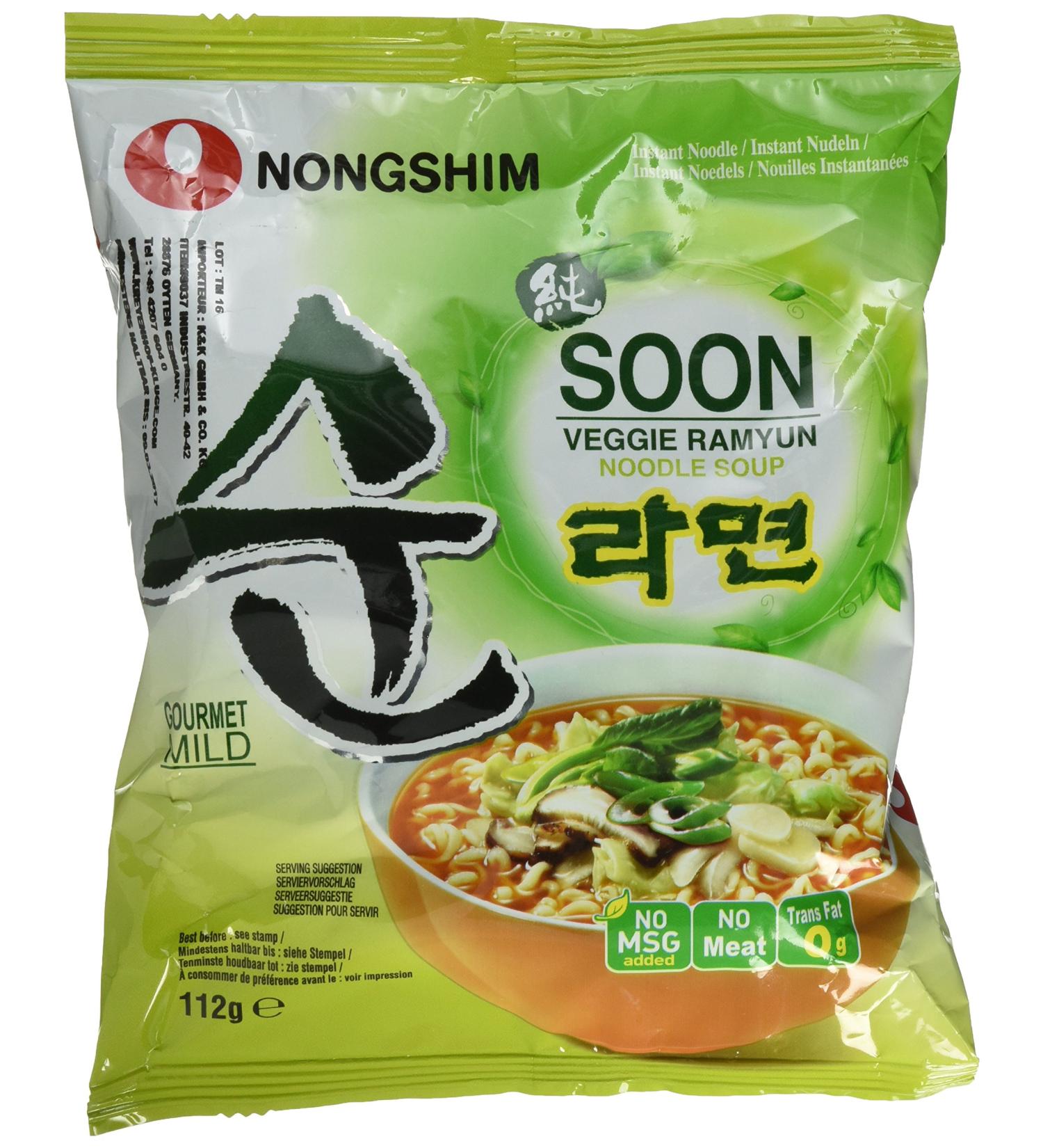  Nongshim SOON VEGGI RAMEN : Vegetable Noodles - Nongshim 112g - Halal - Buy Online on GoSupps.com