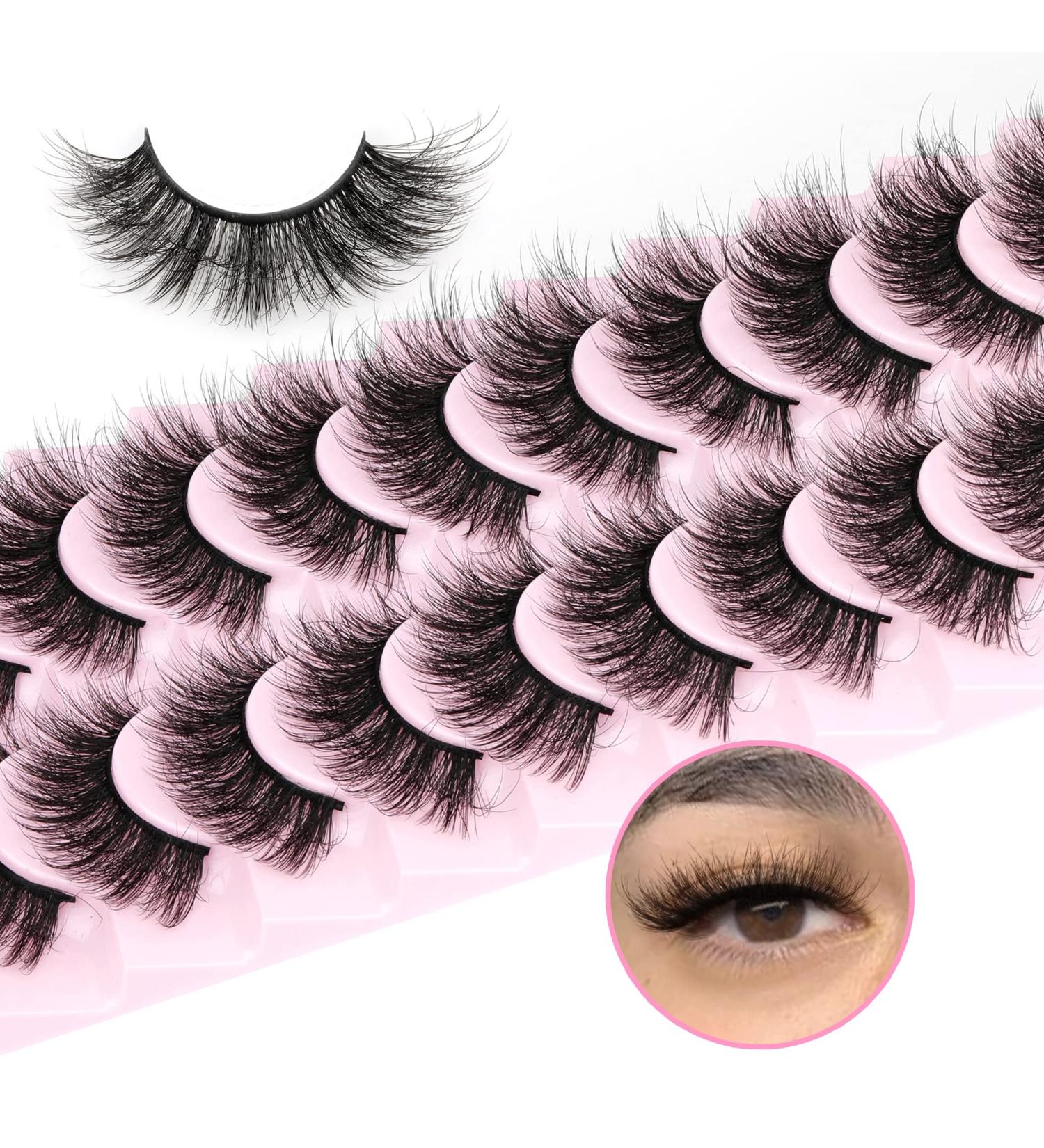 10 Pairs 3D Wispy Fluffy Mink Lashes | EYDEVRO Natural Look False Eyelashes - Buy Online on GoSupps.com