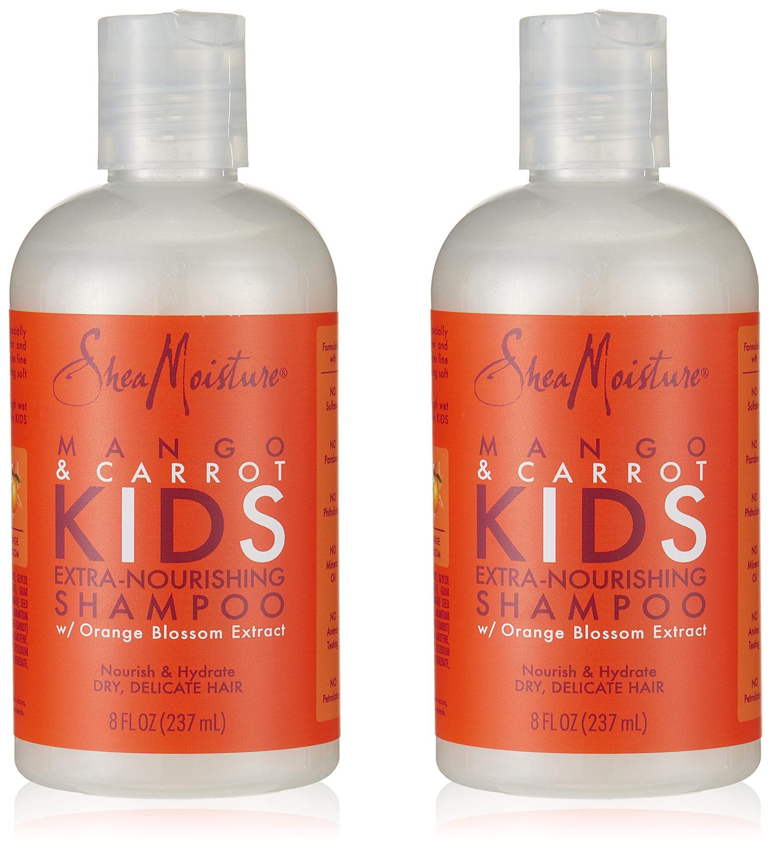 Shea Moisture Kids Shampoo 8 oz - Mango/Carrot Extra Nourishing (2 Pack) | International Shipping - Buy Online on GoSupps.com