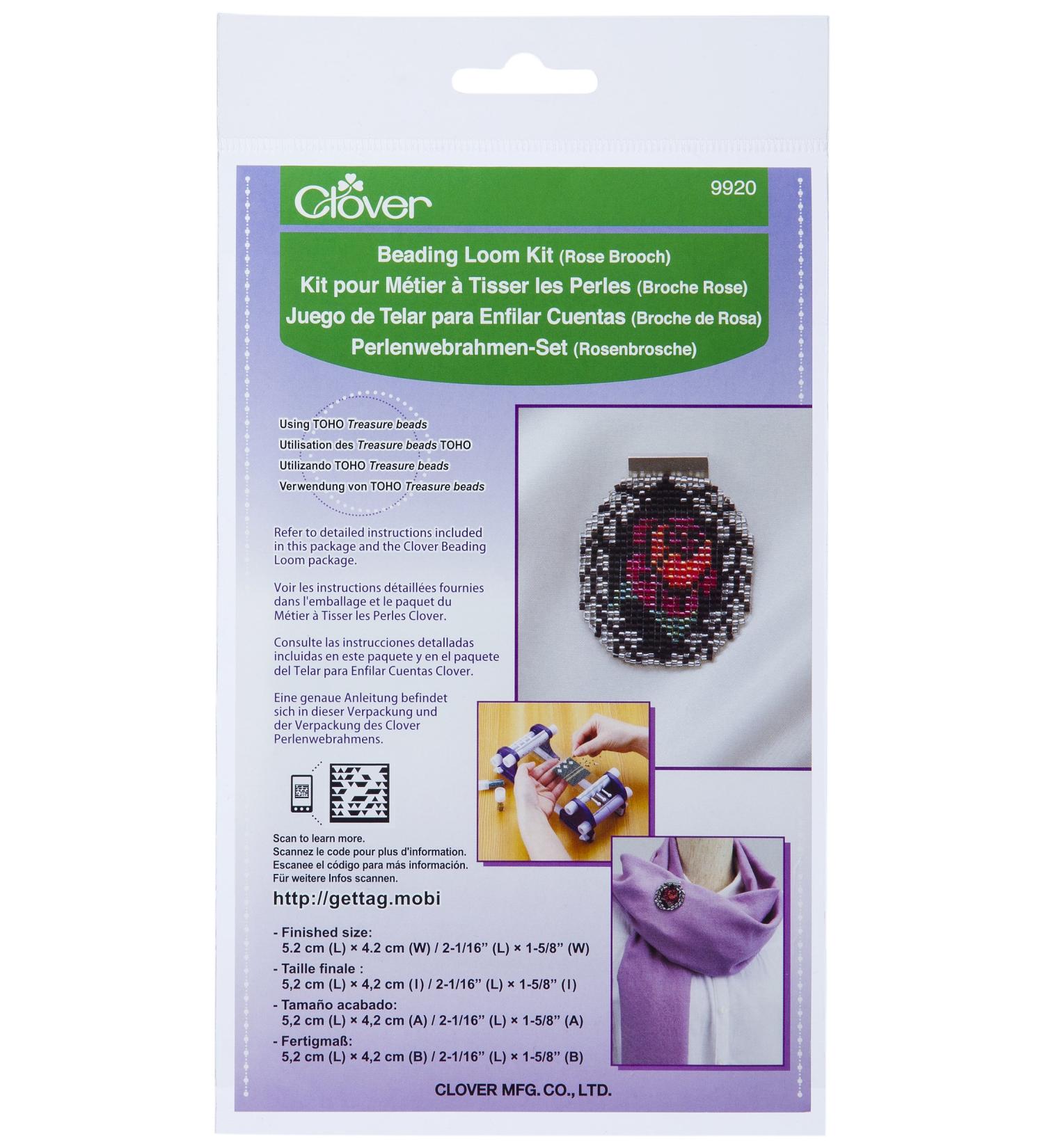 Clover 9920 Beading Loom Kit/Rose Brooch