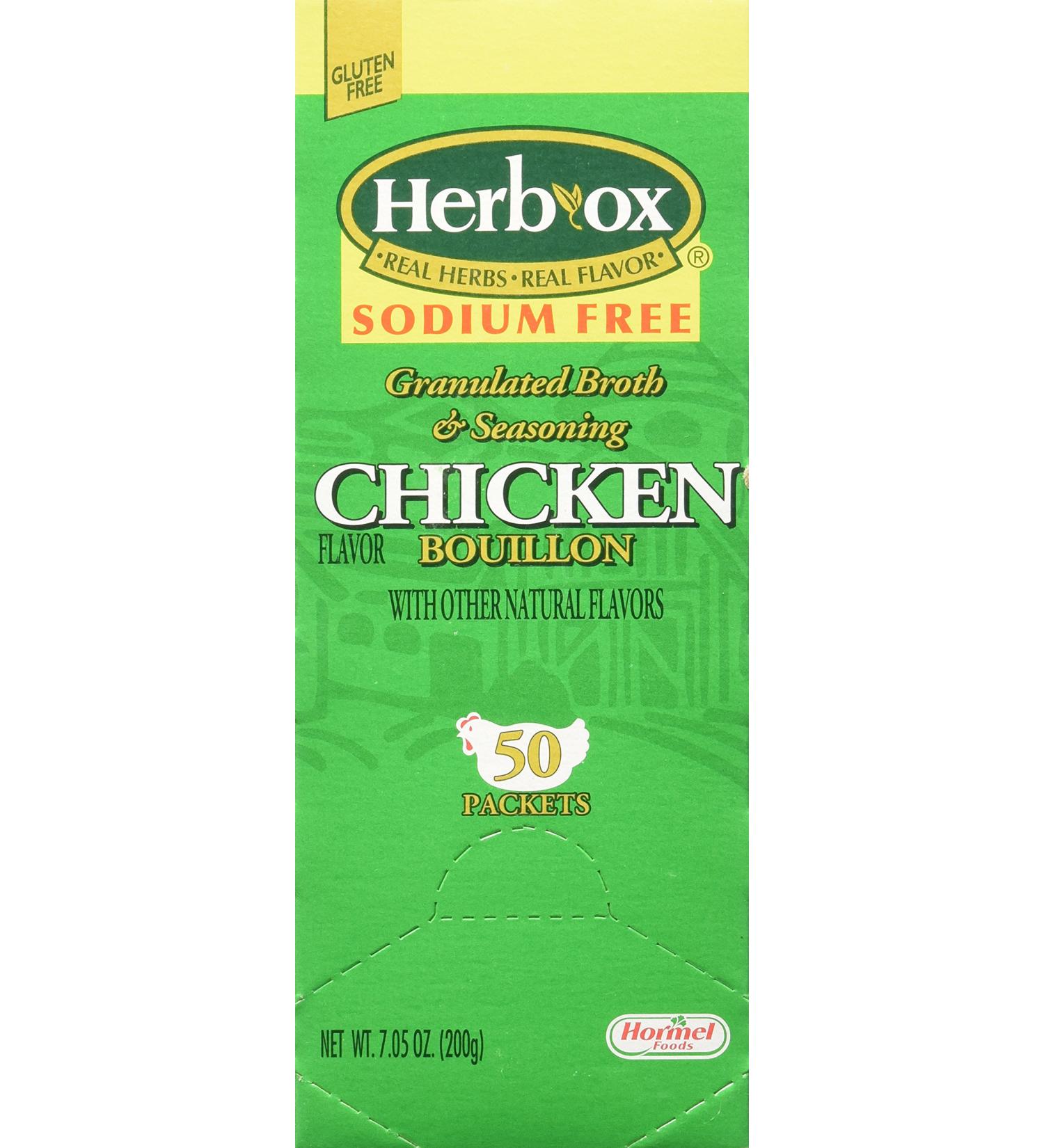 Hormel Herb Ox Chicken Bouillon Sodium-Free 50 Packets - Flavorful and Healthy Option - Buy Online on GoSupps.com