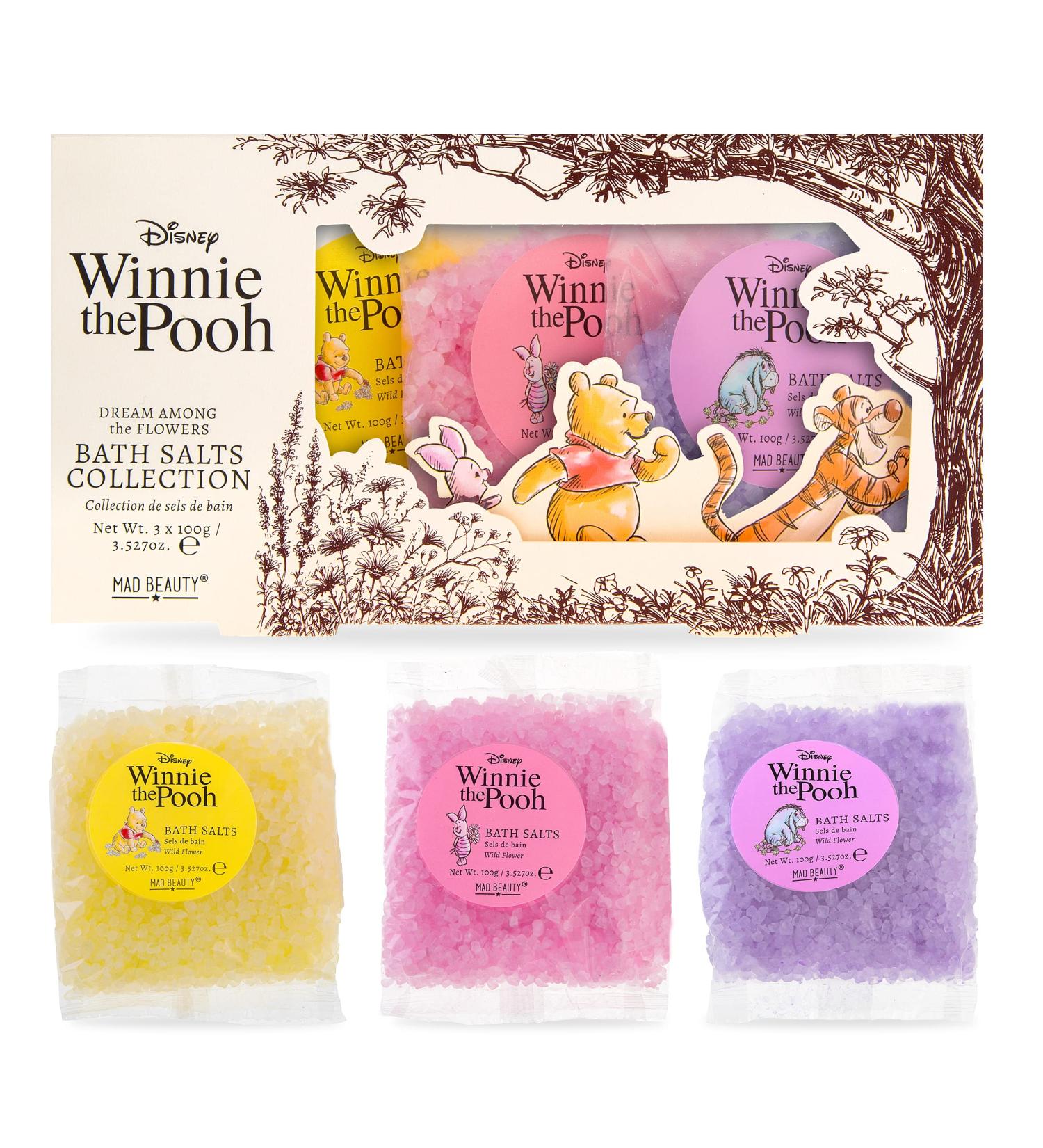 Mad Beauty Disney Winnie The Pooh Bath Salts Trio Set - Wild Flower-Scented | 3x3.5 oz | Body Care for Glowing Skin | Relax & Unwind | Float Your Troubles Away - Buy Online on GoSupps.com