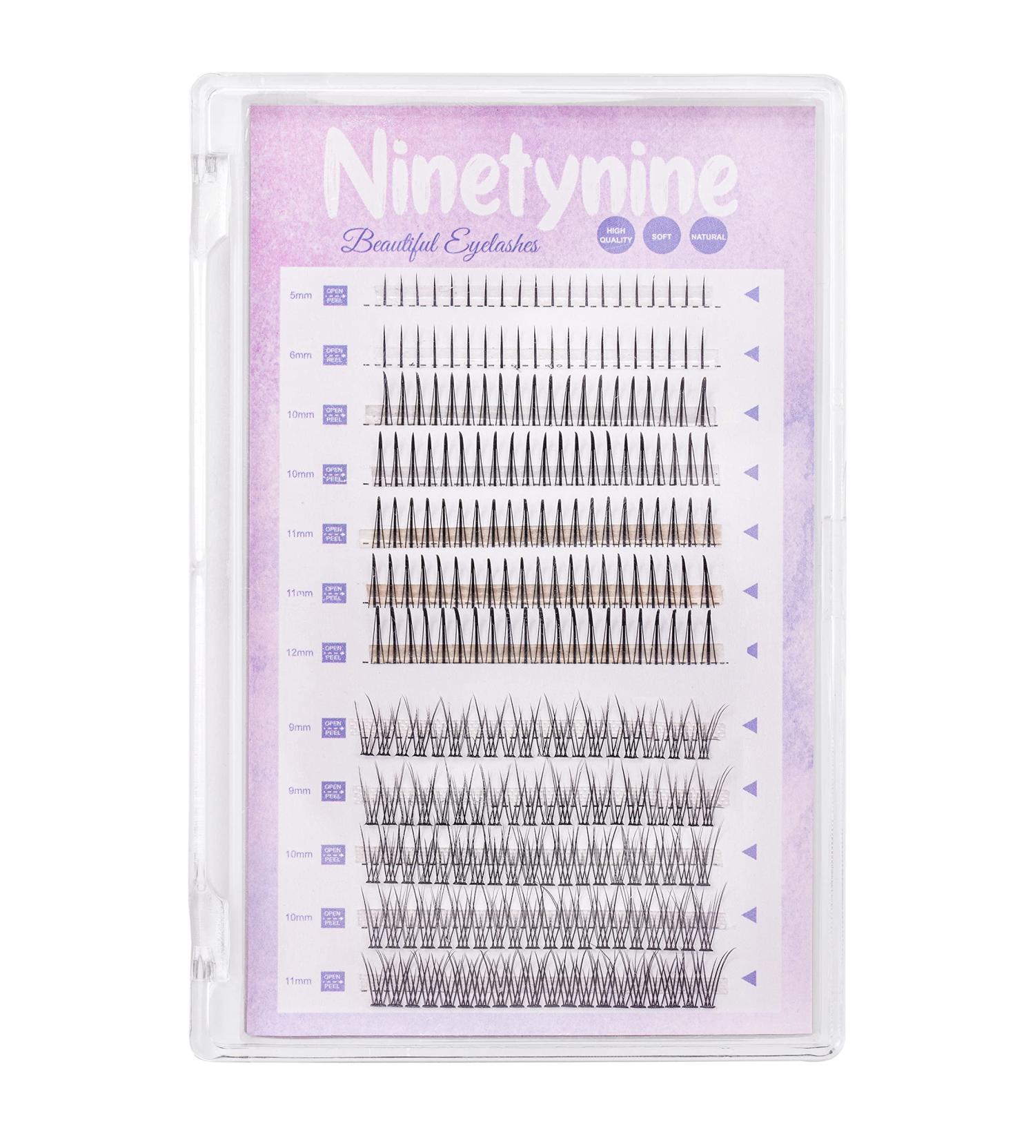 Ninetynine 240pcs Mixed Pack C Curl False Eyelash Extension Individual Lashes, Fairy Style & Fish Tail, Natural Clusters - 240 Count - Buy Online on GoSupps.com