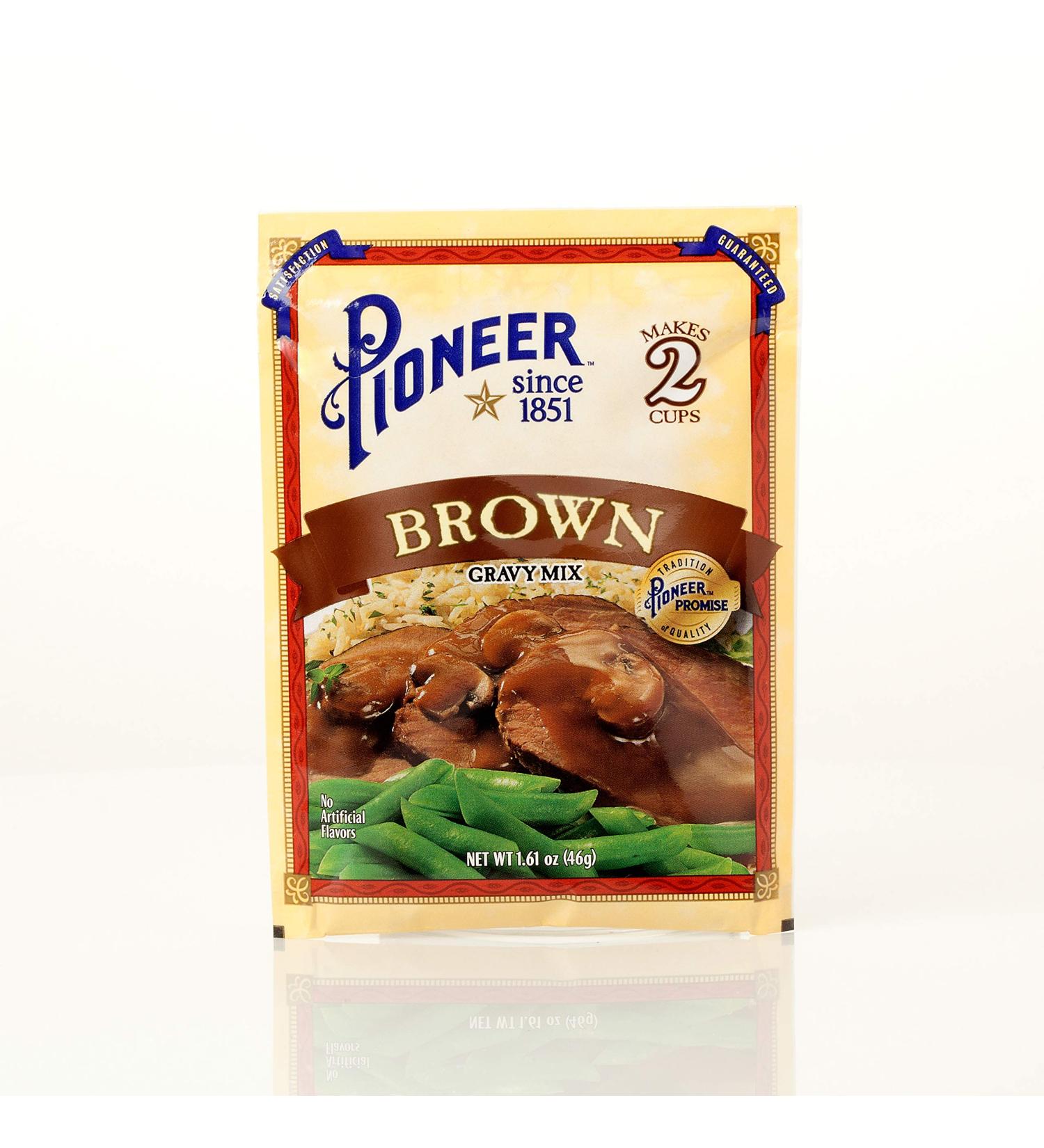 Pioneer Brown Gravy Mix 1.61 oz (Pack of 12) - Delicious and Convenient Gravy Mix - Buy Online on GoSupps.com