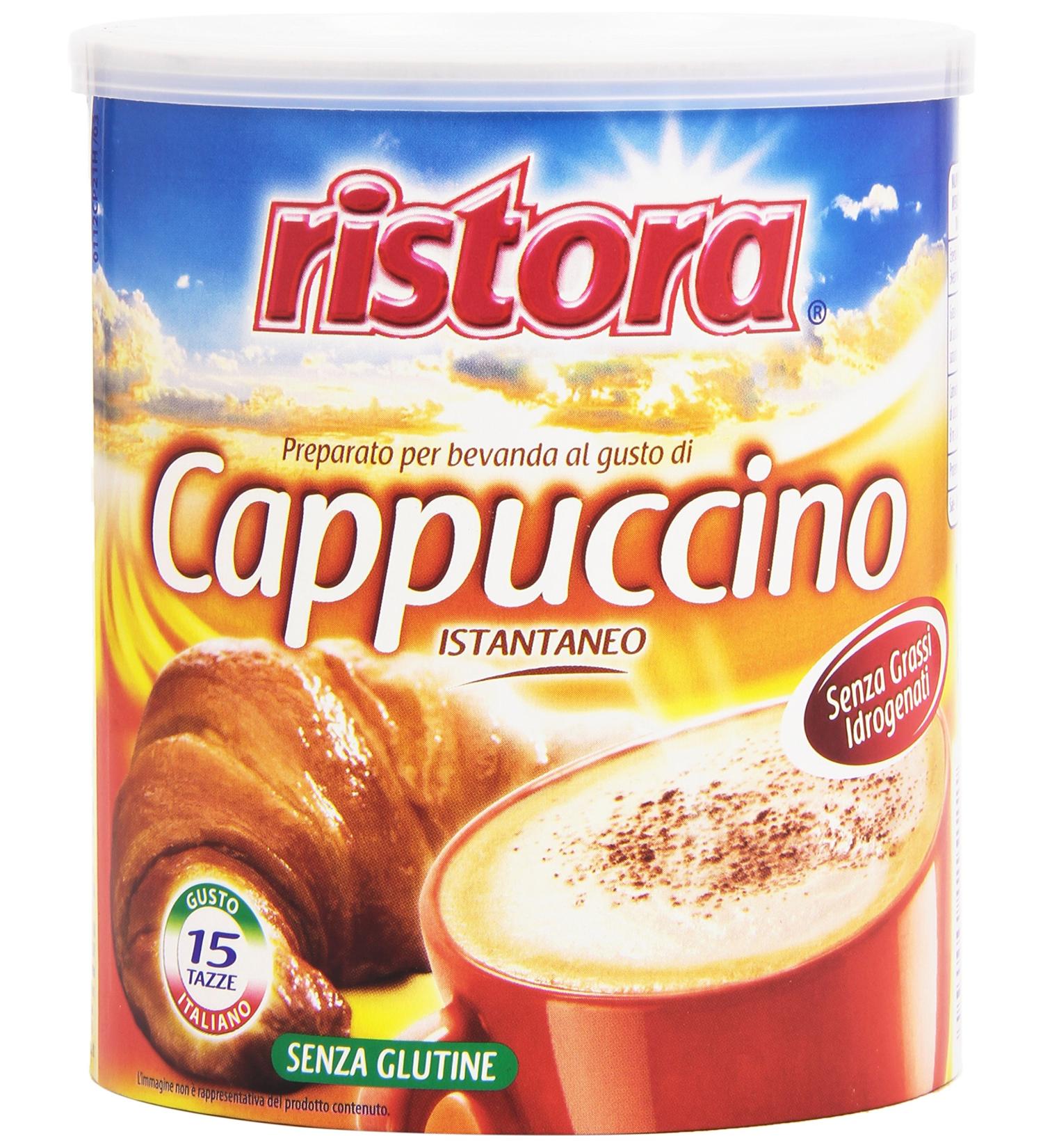 ristora prepared for cappuccino flavored drink for 15 Cups gluten free 250 g - Buy Online on GoSupps.com