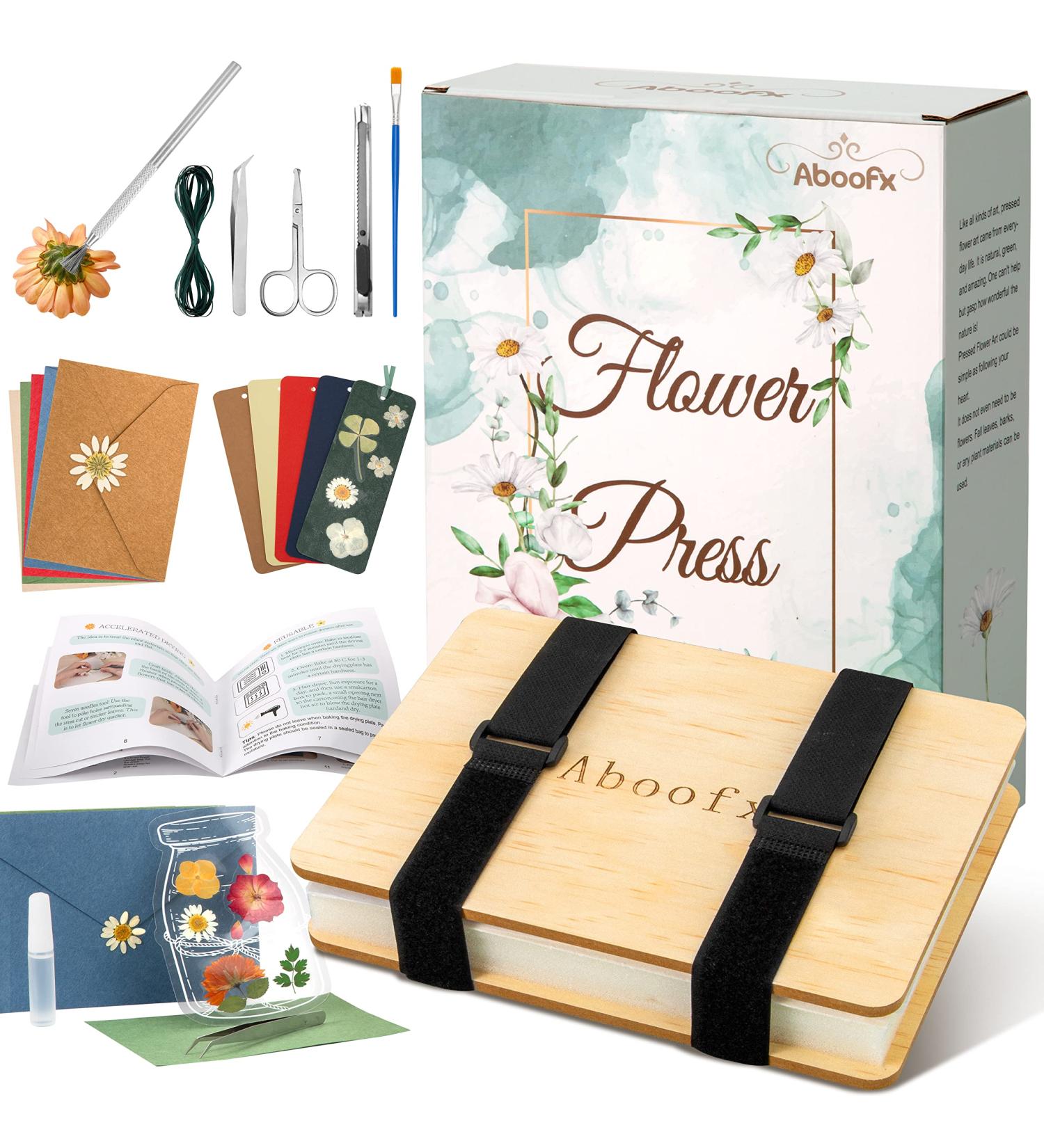 Large Wooden Flower Press Kit for Adults and Kids - 6 Layers, 6.3 x 8.3 Inch - DIY Flower Preservation Crafts - Buy Online on GoSupps.com