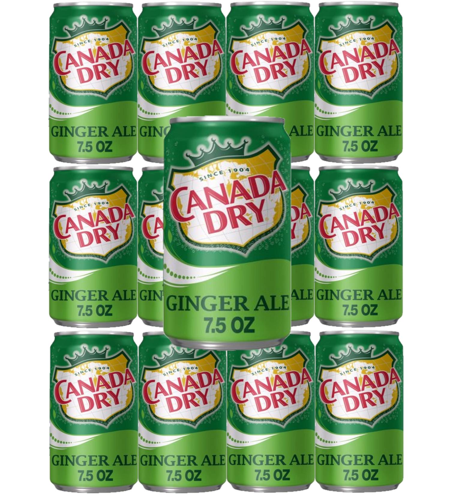 Canada Dry Ginger Ale 7.5oz 10-Pack Cans - Refreshing Soda Beverage - Buy Online on GoSupps.com