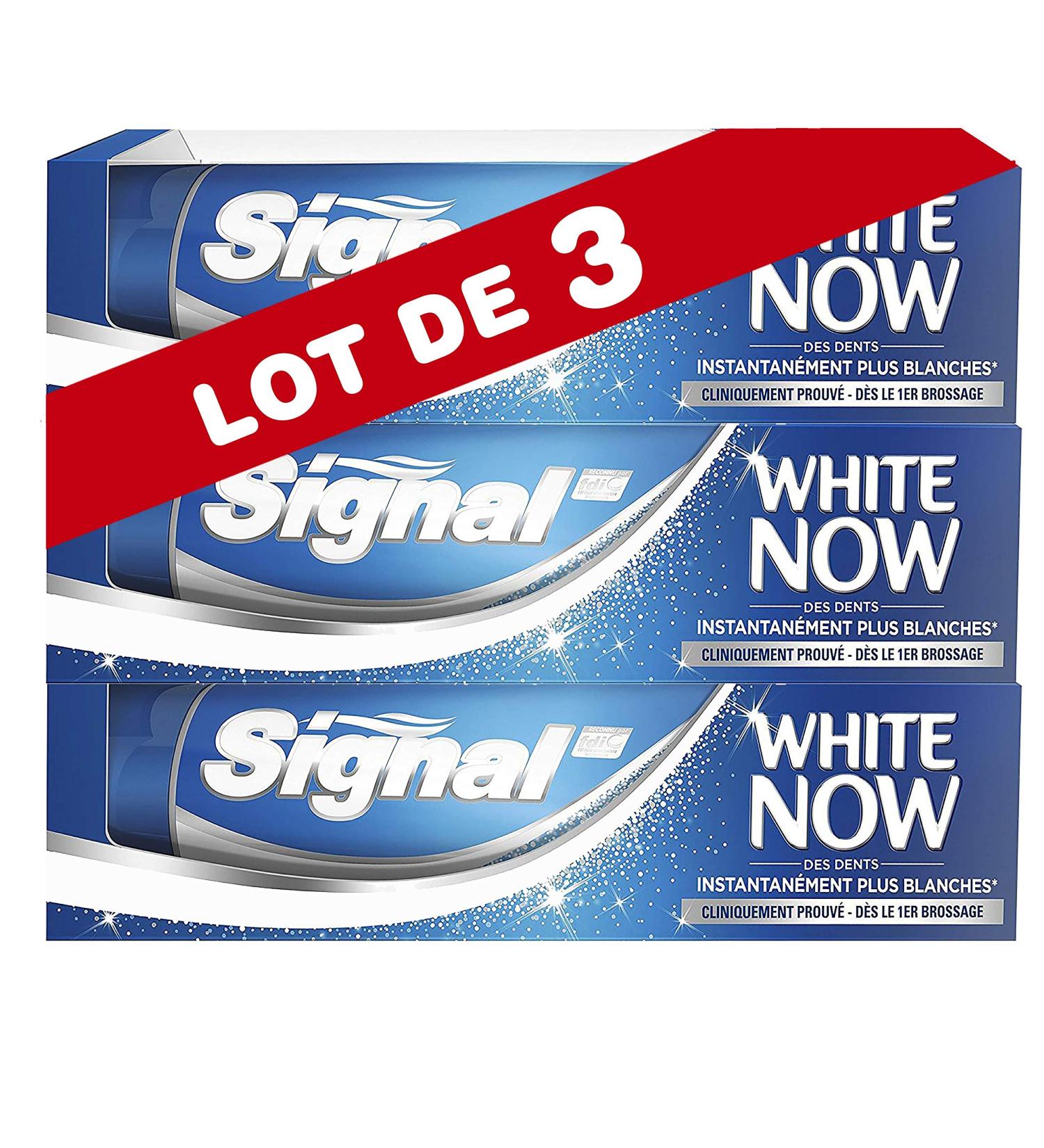 Signal White Now Toothpaste Whiteness 75 ml (Set of 3) - Buy Online on GoSupps.com