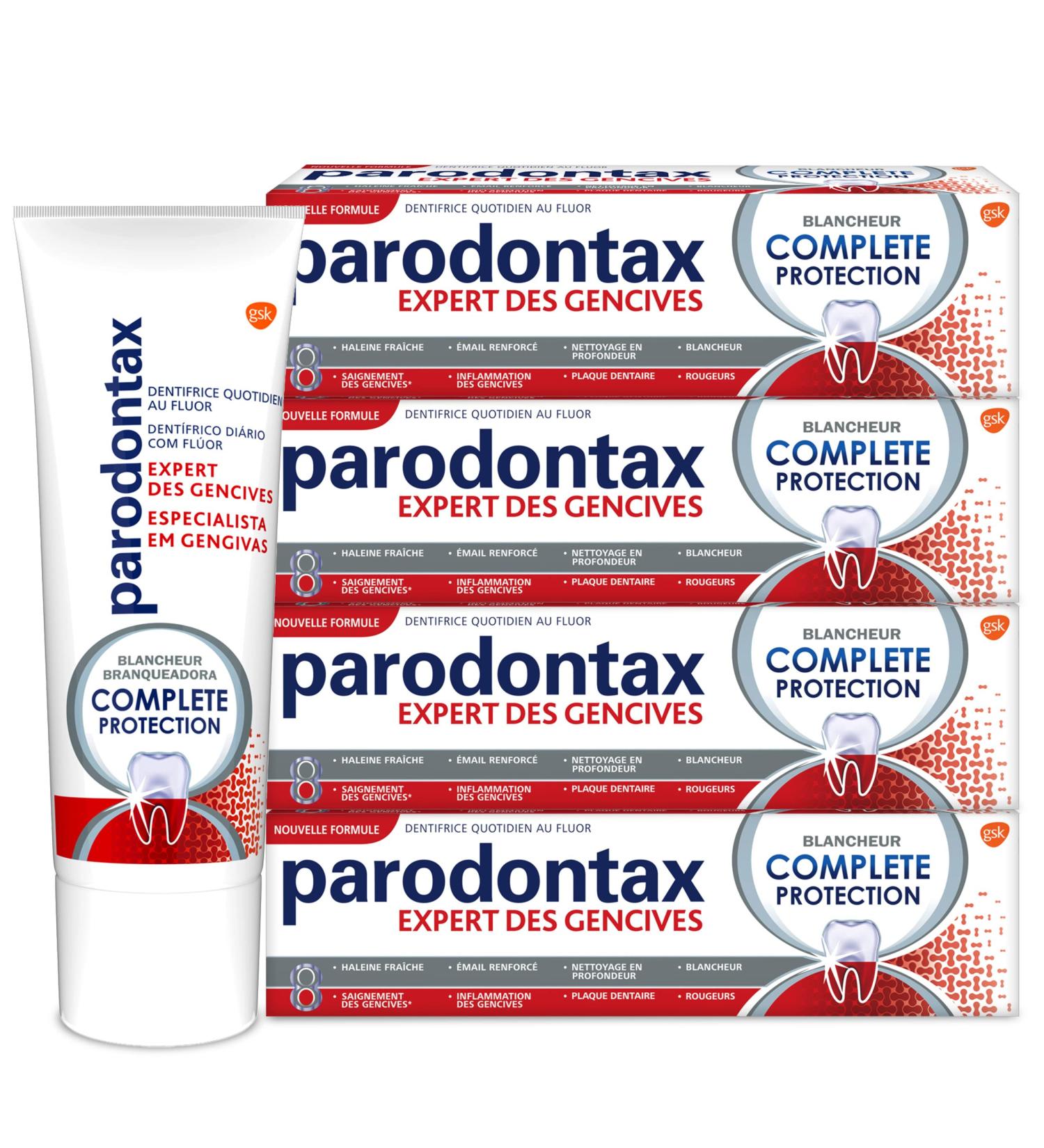 Parodontax Whitening Protection Toothpaste -Complete Care 75ml Pack of 4 | International Shipping - Buy Online on GoSupps.com