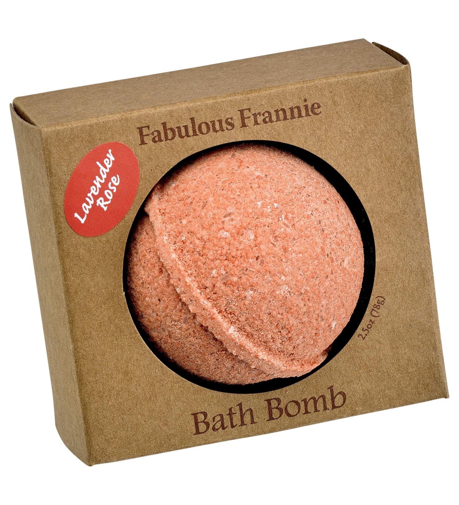 Fabulous Frannie Lavender Rose Natural  Handmade Bath Bomb Set  Rich in Essential Oil  Mineral Salt  Coconut Oil  Witch Hazel  Fizzies to Moisturize Skin 2.5oz