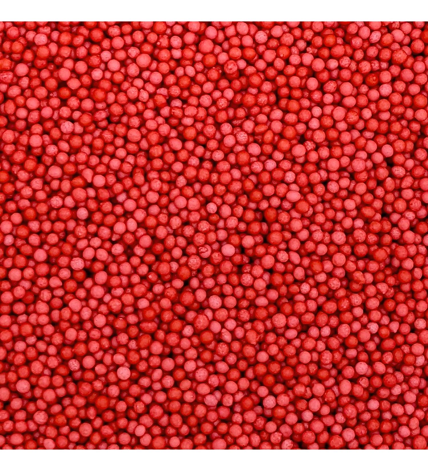 Red Sprinkles - 35g of Red Cake Sprinkles Toppers Decorations 100s 1000s Mini Balls Nonpareils