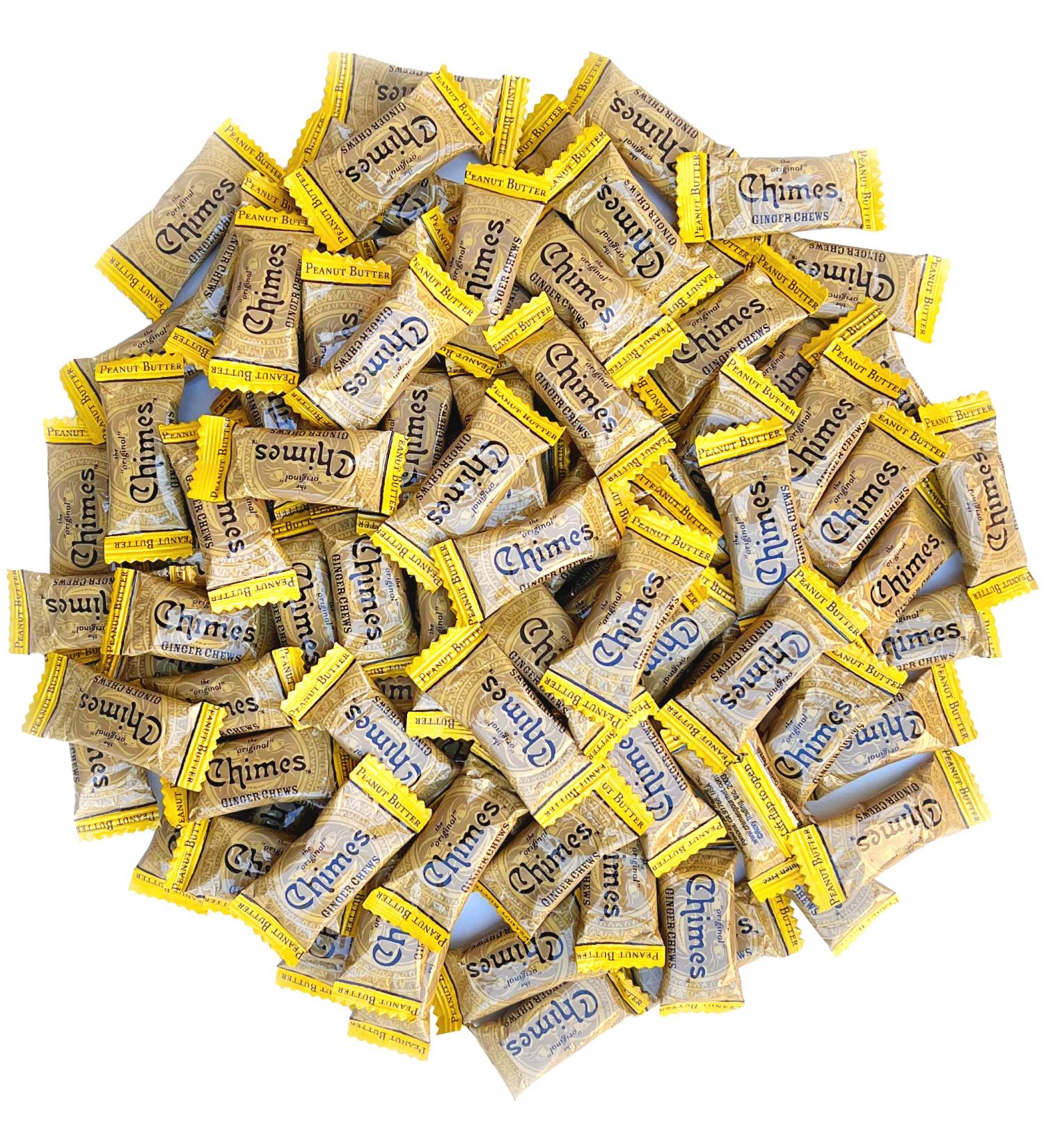 Chimes Peanut Butter Ginger Chews Candy, 1-Pound Bag