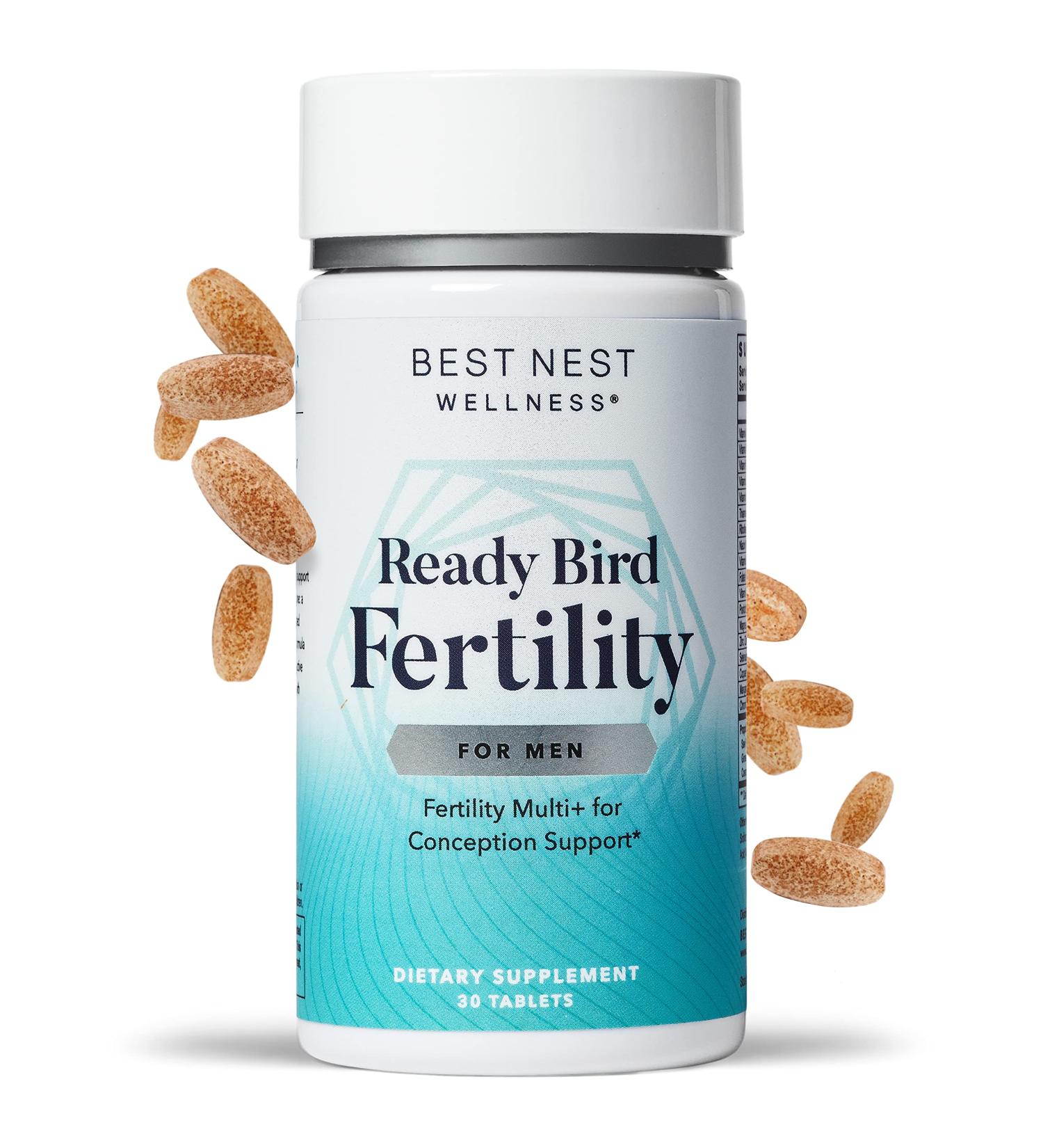 Ready Bird Men's Fertility Vitamins for Conception - Male Prenatal Supplements with Bonus Tips - 30 Count - Buy Online on GoSupps.com
