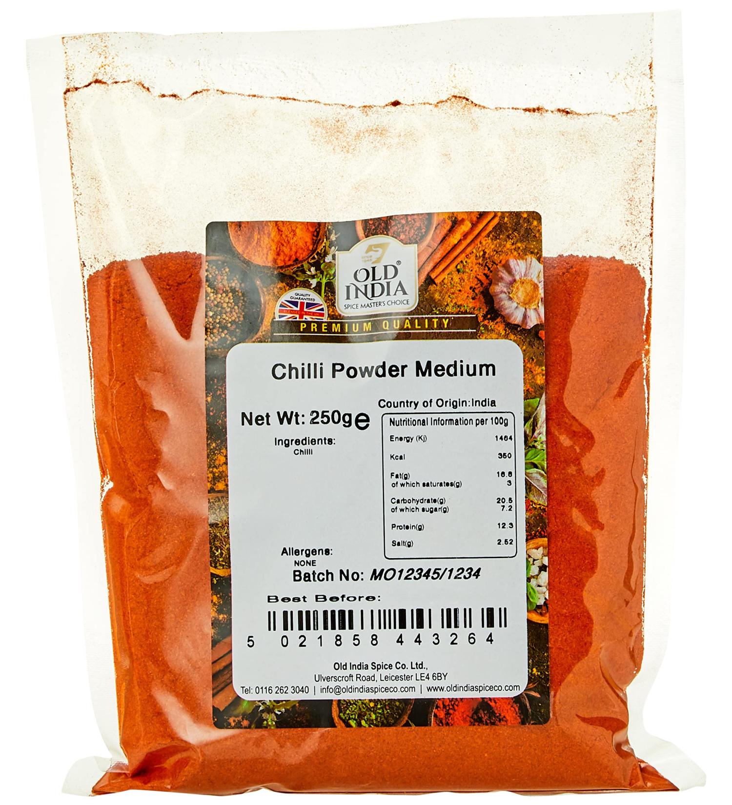 Old India Medium Chilli Powder 250g - Premium Quality Spice Blend - Buy Online on GoSupps.com