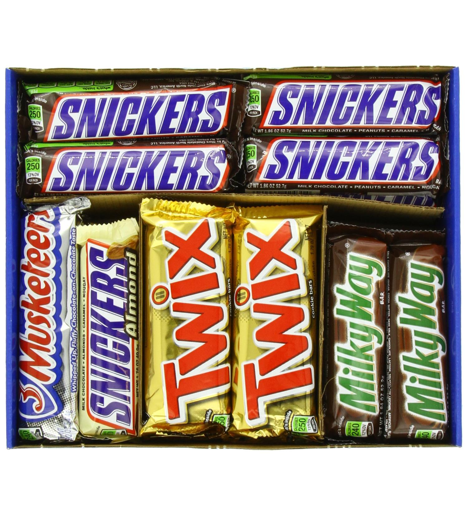M&M Mars Chocolate Bar Variety Pack 55oz - 30 Count | Assorted M&M Bars - Pack of 1 - Buy Online on GoSupps.com