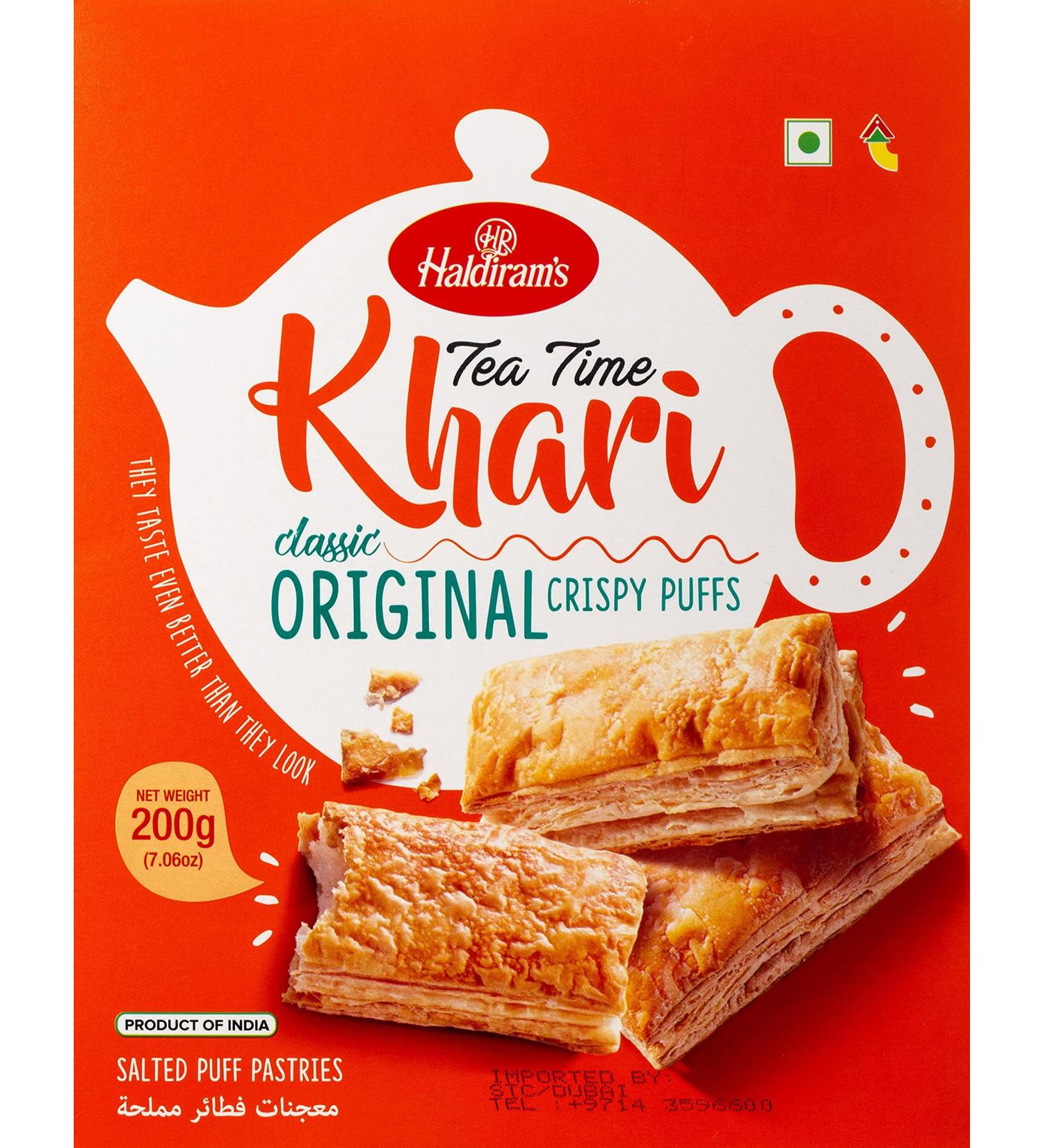 Haldiram's Original Khari 200g (Pack of 2) | Crispy Flaky Biscuits | Authentic Indian Tea-Time Snack - Buy Online on GoSupps.com
