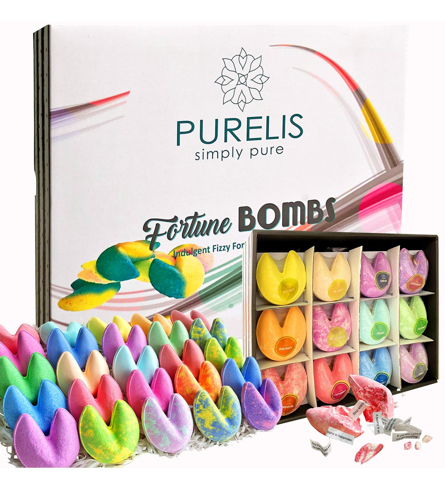 24 Fortune Telling Bath Bombs & Shower Steamers Set - Organic Gift for Women & Kids, Perfect for Parties & Wedding Favors - Buy Online on GoSupps.com