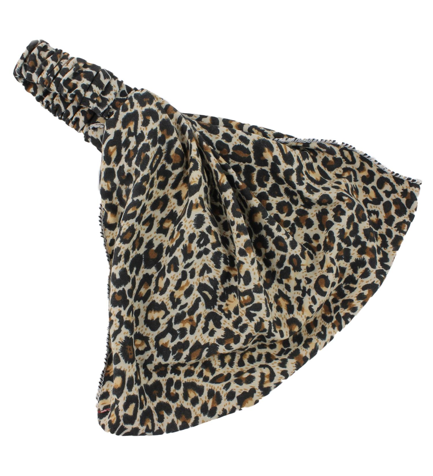 Headwrap Headband Elasticated Head Wrap Cotton In Many Colours Stretchy 3 In 1 Small Animal Print Headwrap