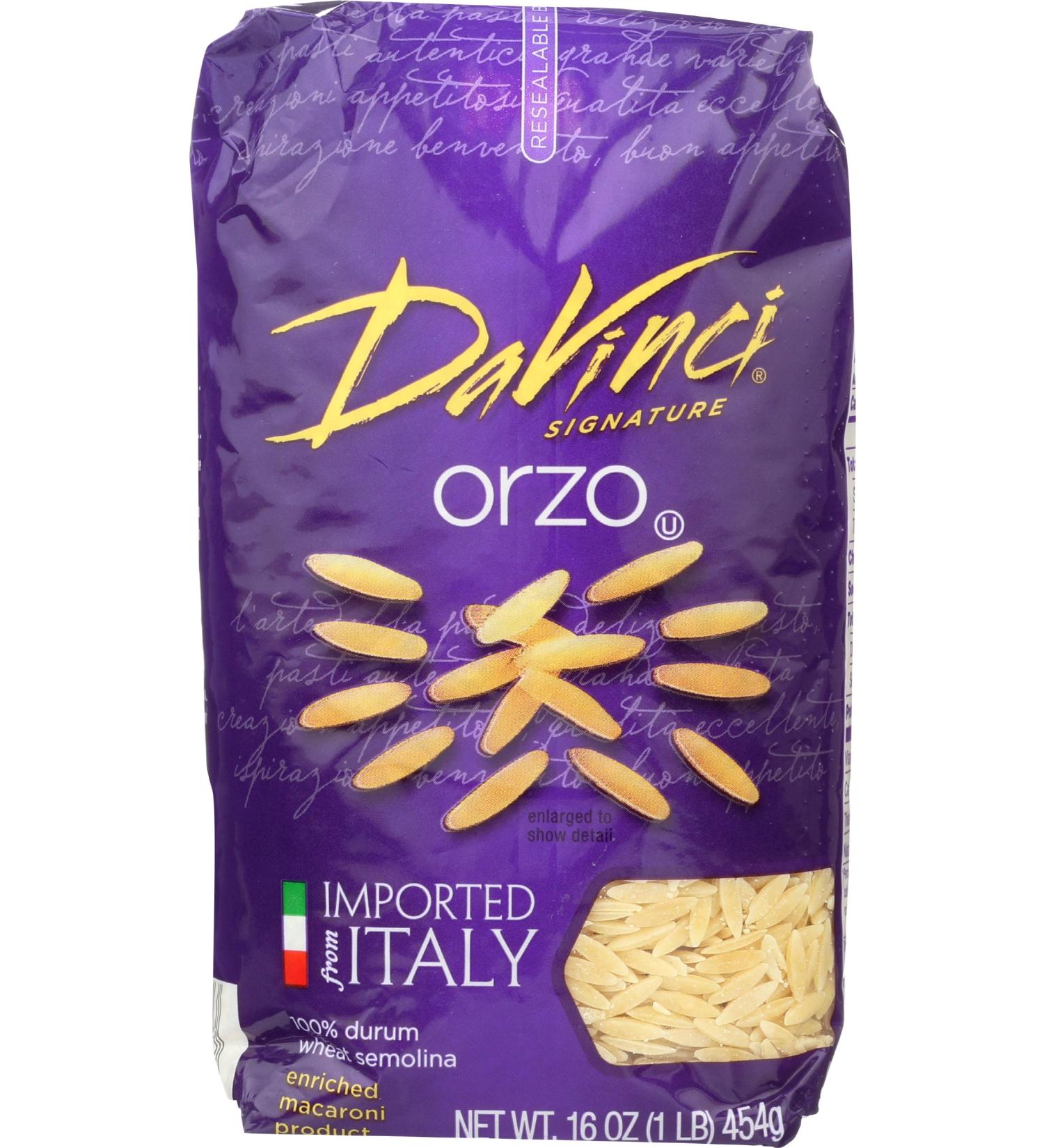 Da Vinci Orzo Pasta 16 oz - Authentic Italian Orzo for Delicious Meals - Buy Online on GoSupps.com