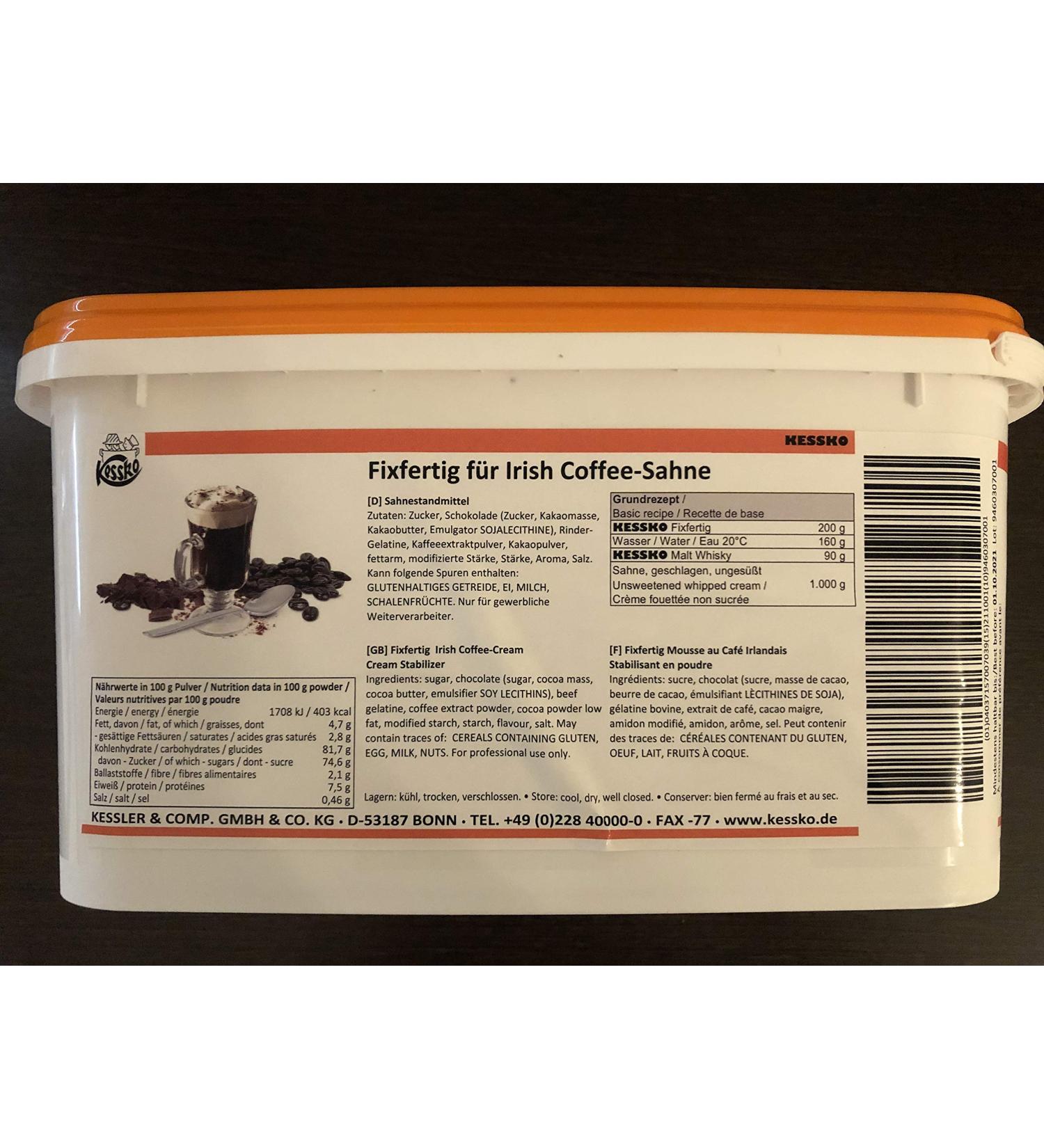 Irish-Coffee Kessko cream stock 900 g cream stand cream stiffener cream 0.9 kg (Irish-Coffee)