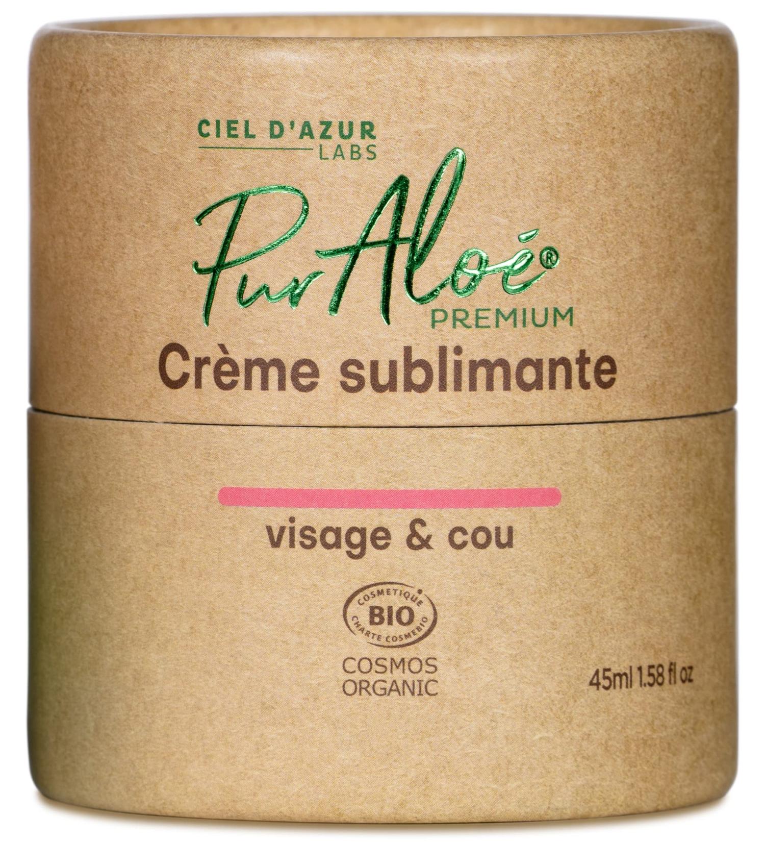 Ciel d'Azur Labs - Pur'Alo Premium Organic Sublimating Cream - Native Aloe Arborescens & Aloe Vera - Beautifying Day Cream - Certified Organic Cosmos Organic - 99% Natural Origin - 45 ml - Buy Online on GoSupps.com