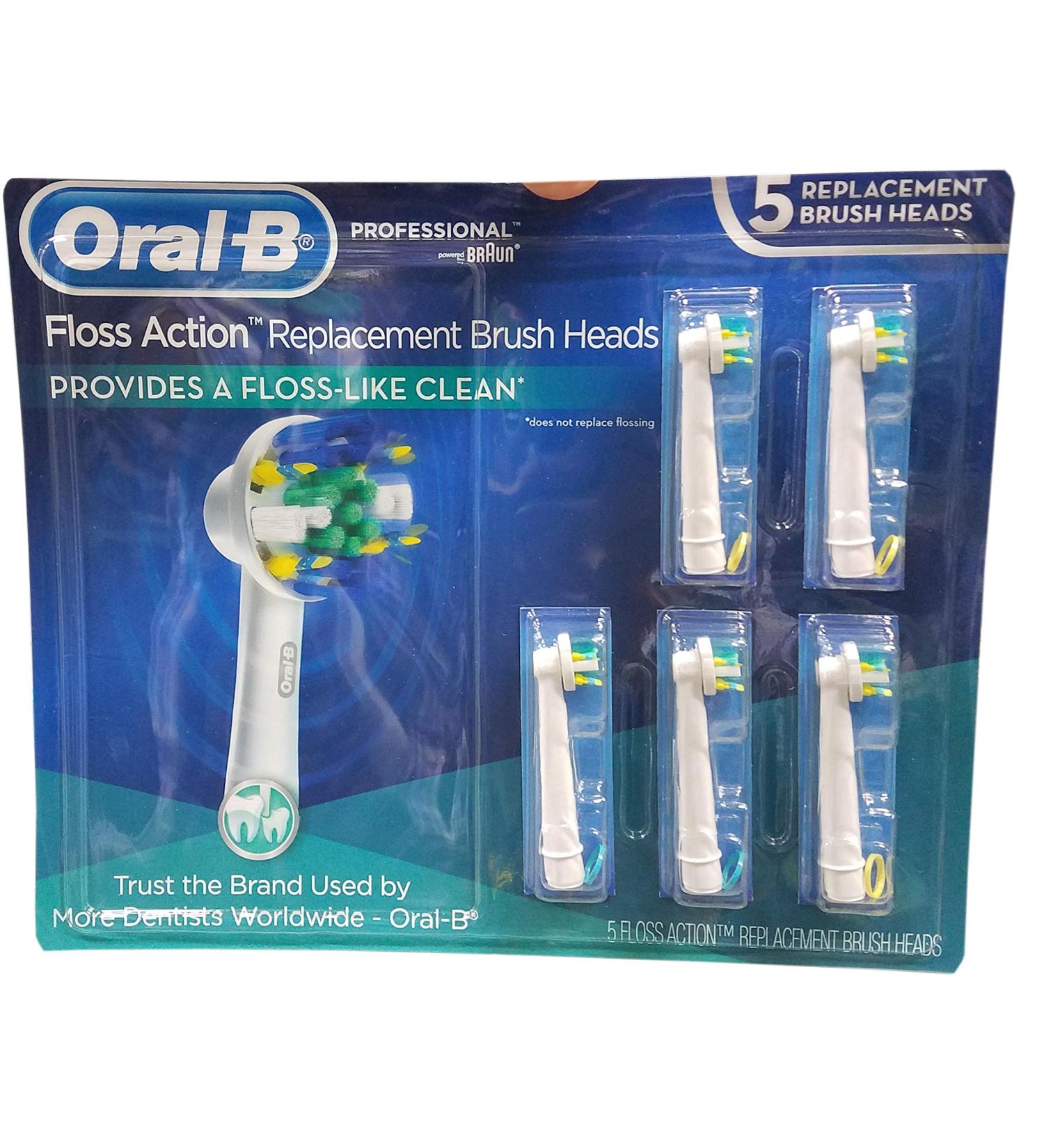 Oral B Floss Action Replacement Brush Heads - Pack of 5 - Buy Online on GoSupps.com