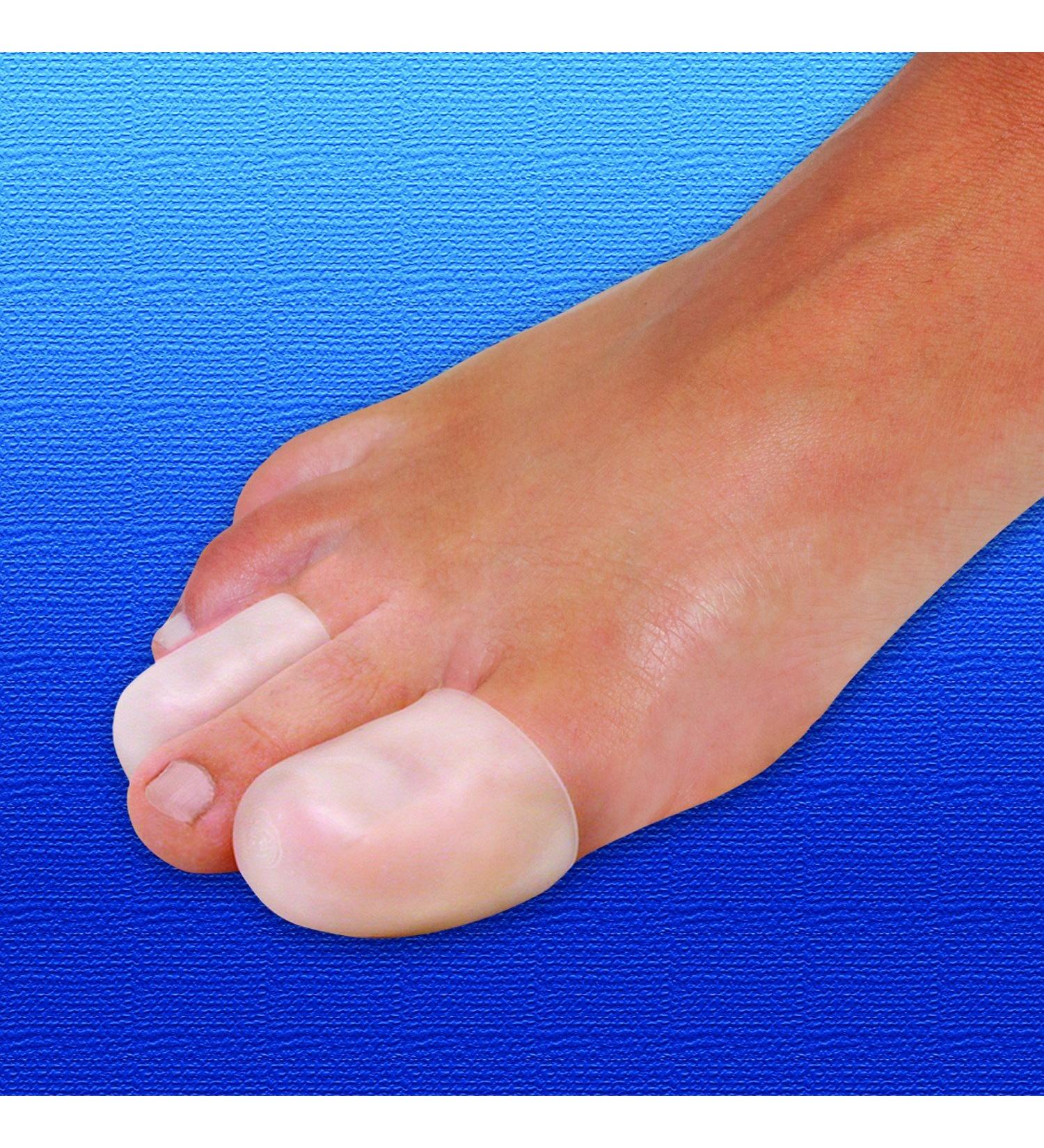 Silipos | 100% All Gel | Digital Toe Caps x2 | Pure Gel Toe Protection | Conditions & Softens | Protects against Pressure & Friction | Large / X Large L/XL (Pack of 2)