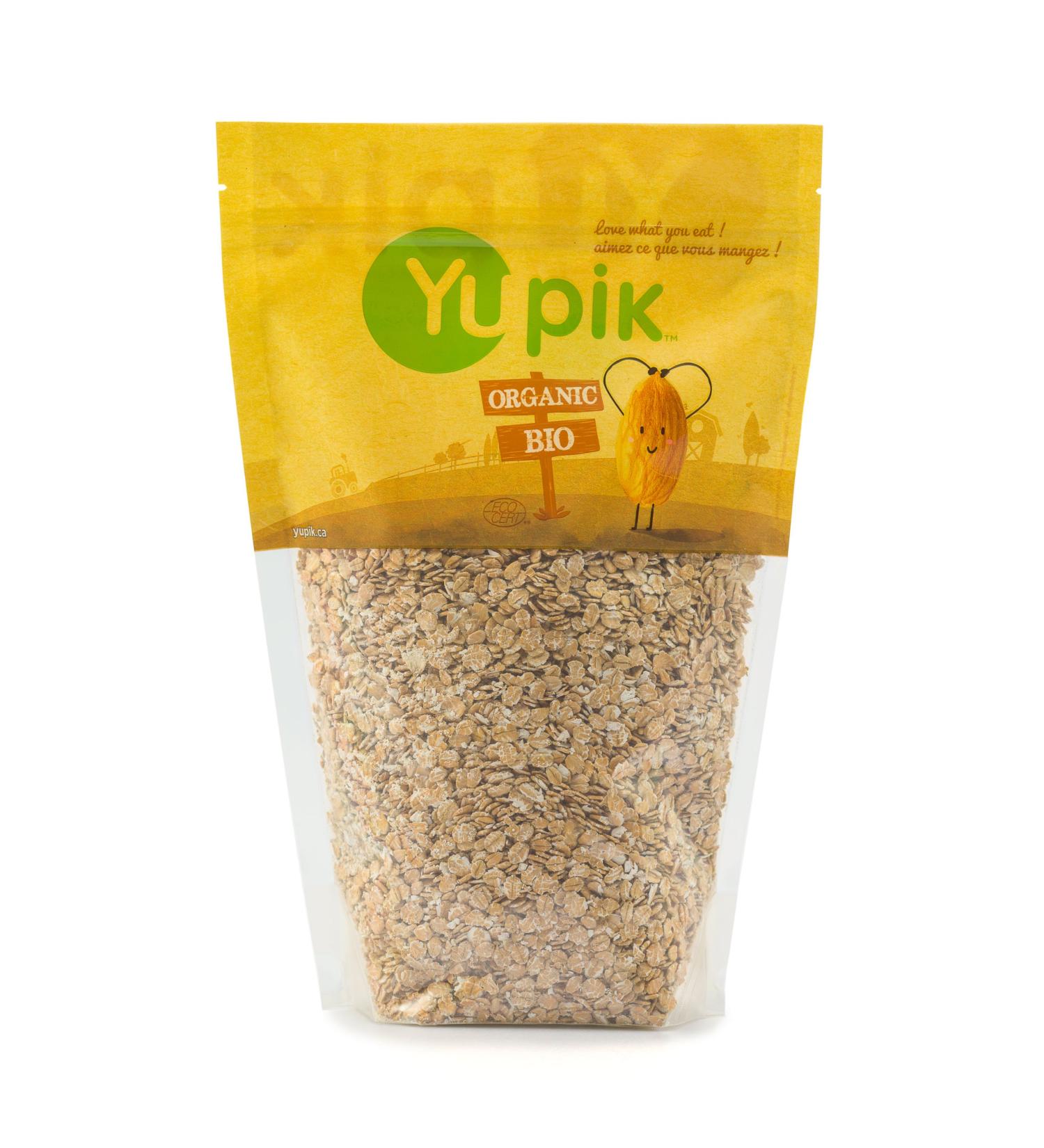 Yupik Organic Wheat Flakes 1 kg 6 Count Non-GMO Vegan Kosher Raw Flakes Steamed Rolled and Lightly Toasted Whole Wheat Salt-Free Oil-Free Source of Fiber Ideal for Baking & Cooking 6 kg - Buy Online on GoSupps.com