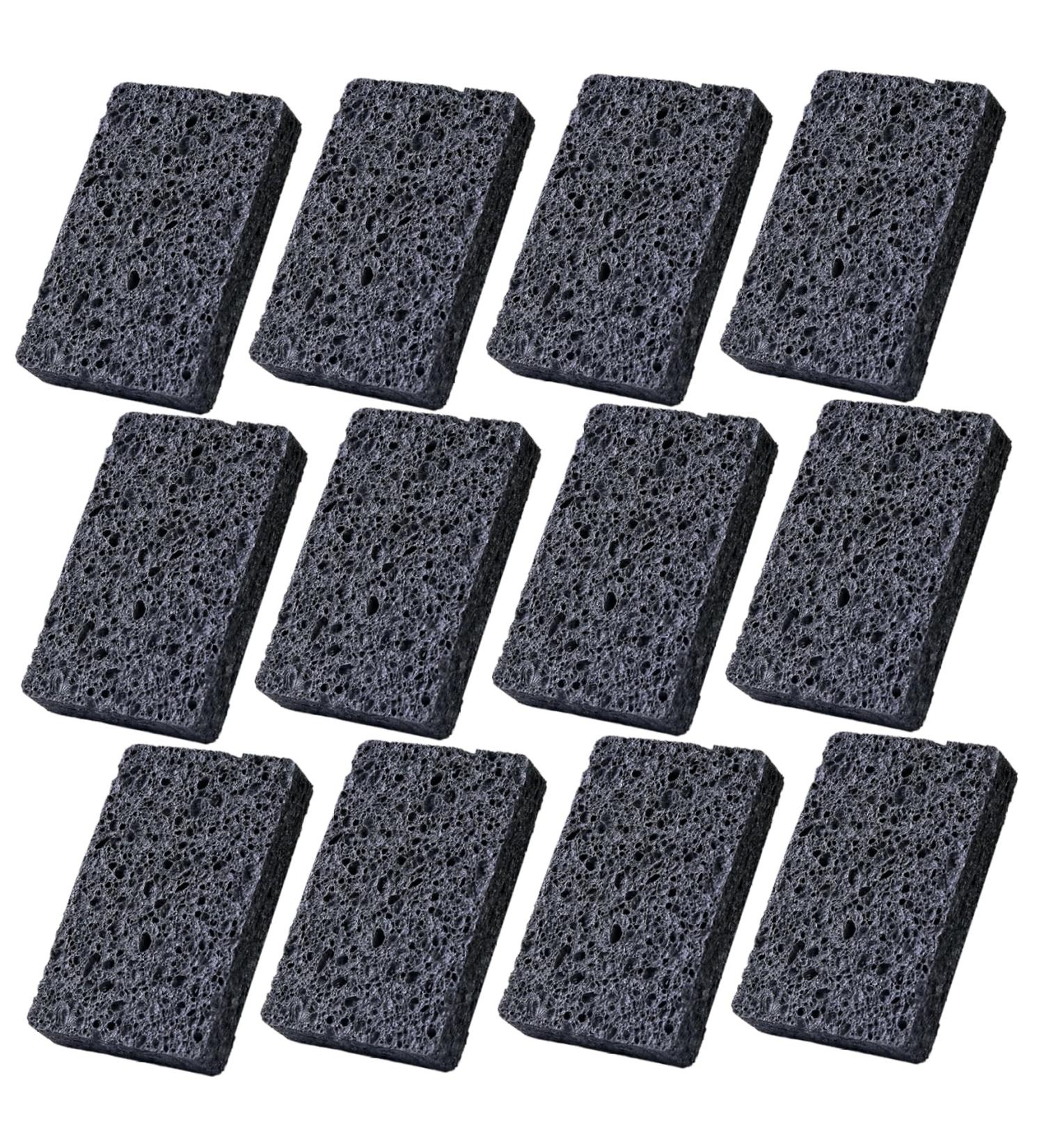 Dish Sponge 12Pcs Non-Scratch Scrub Sponge Absorbent Kitchen Sponges Quick Foaming Dish Scrubber Pads for Effortless Cleaning Dishes Pots Pans Black - Buy Online on GoSupps.com