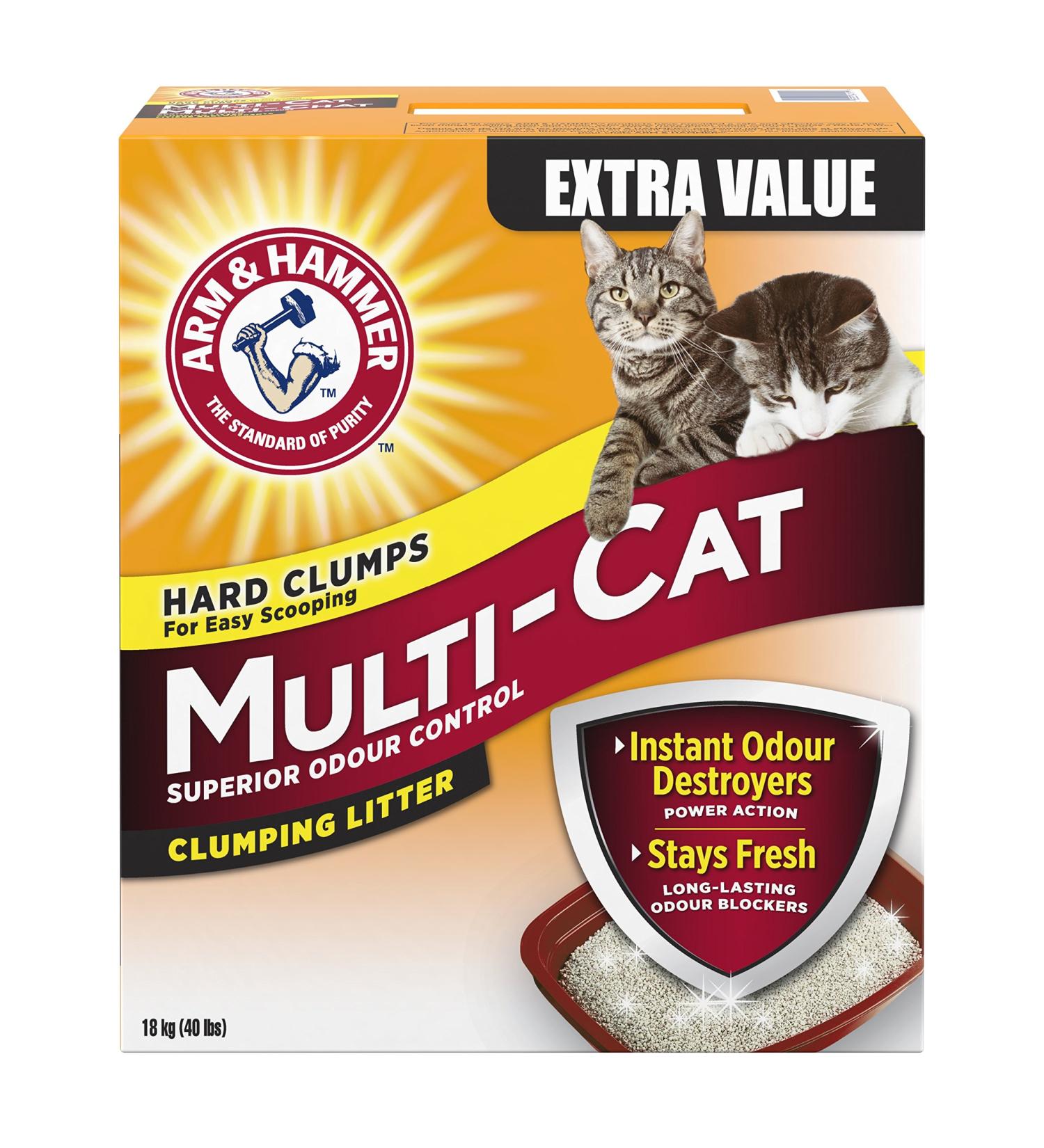 ARM & HAMMER Multi-Cat Litter Superior Odour Control 18-kg - Buy Online on GoSupps.com