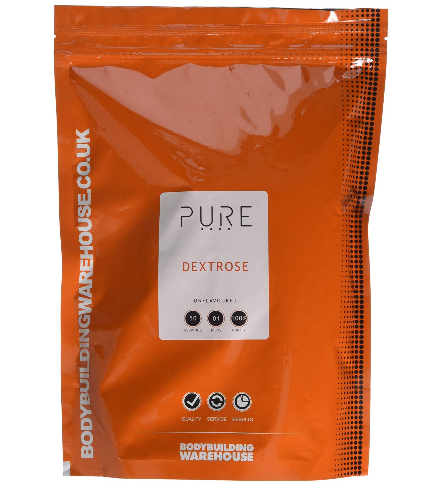 Bodybuilding Warehouse 100% Pure Dextrose Powder Energy Drink Supplement - 1Kg Pack - Buy Online on GoSupps.com