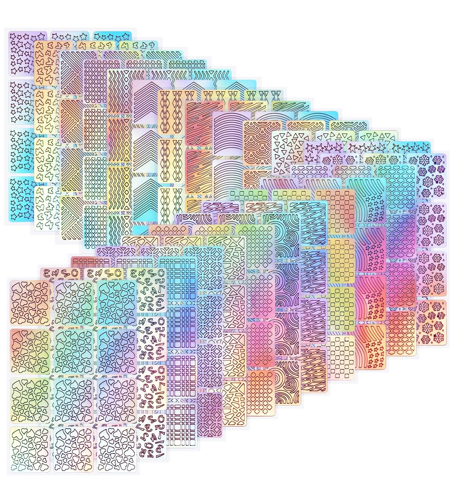 288 Piece Nail Vinyl Stencils & Decoration Stickers Set - 24 Sheets - Buy Online on GoSupps.com