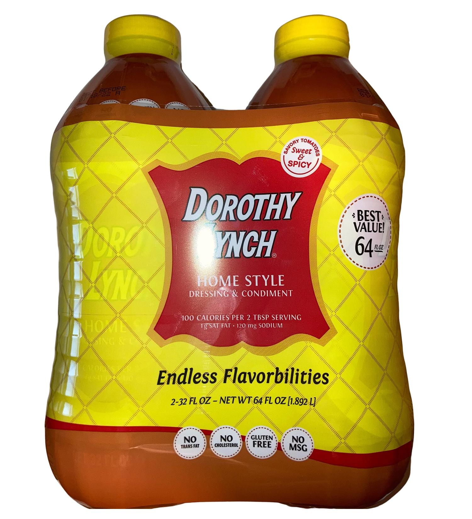 Dorothy Lynch Home Style Dressing 2 Pack - Sweet & Spicy French Style Condiment - 64 oz - Ideal for Salads, Dips, Sauces, Marinades - Gluten Free, No Trans Fat, USA Made - Buy Online on GoSupps.com