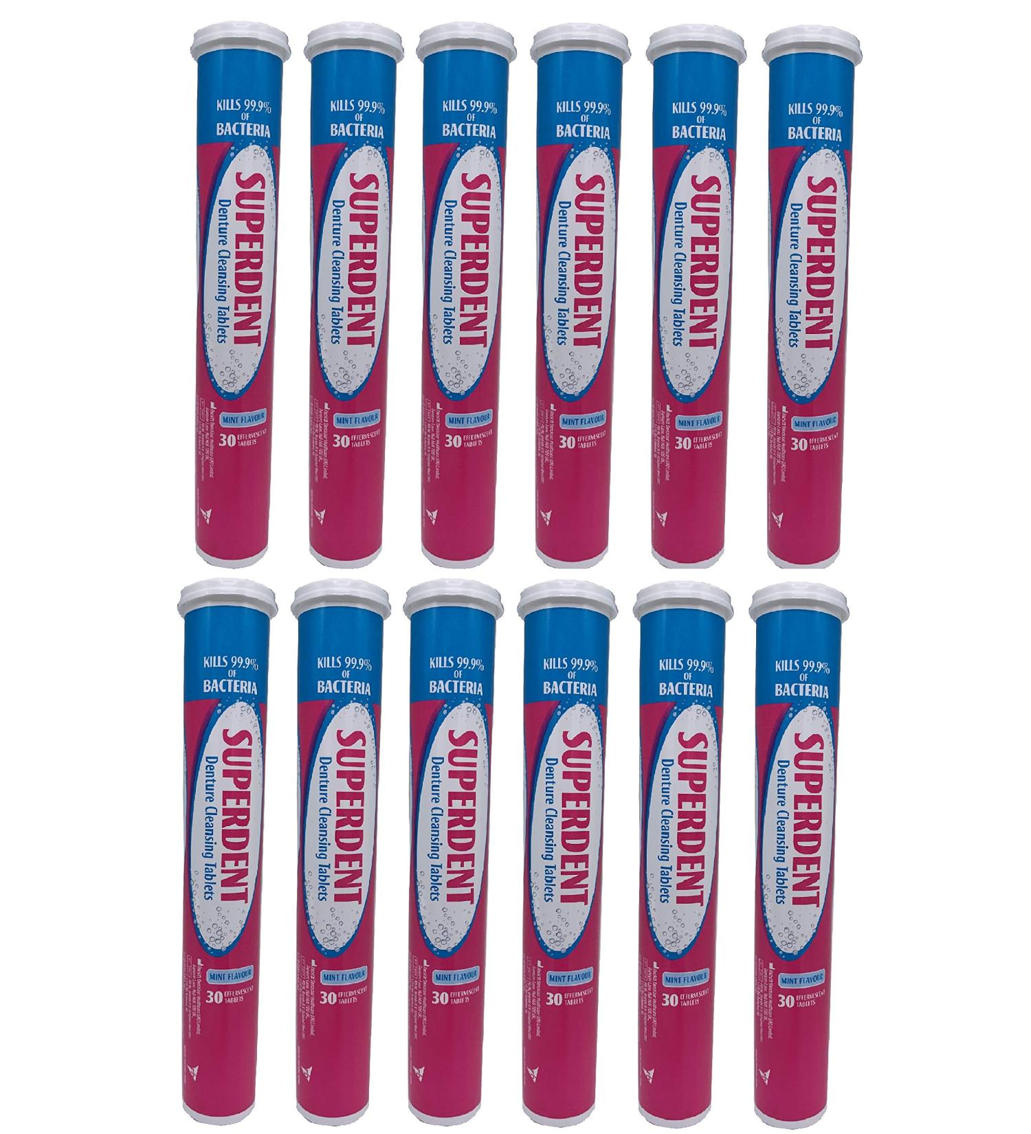 Superdent Denture Cleaning Tablets 12 x 30 tablets