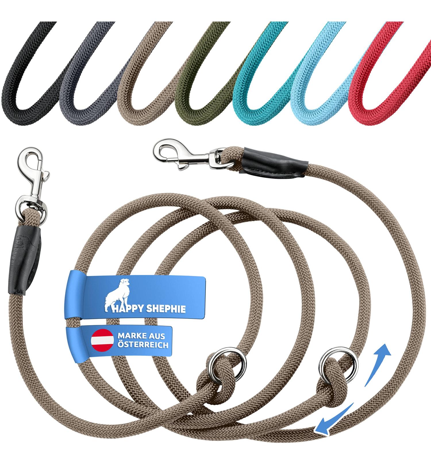 Happyshephie Adjustable Dog Leash 2.5m | Ideal for Medium & Large Dogs | Durable Reversal & Double Leash - Beige Desert Sand - Buy Online on GoSupps.com