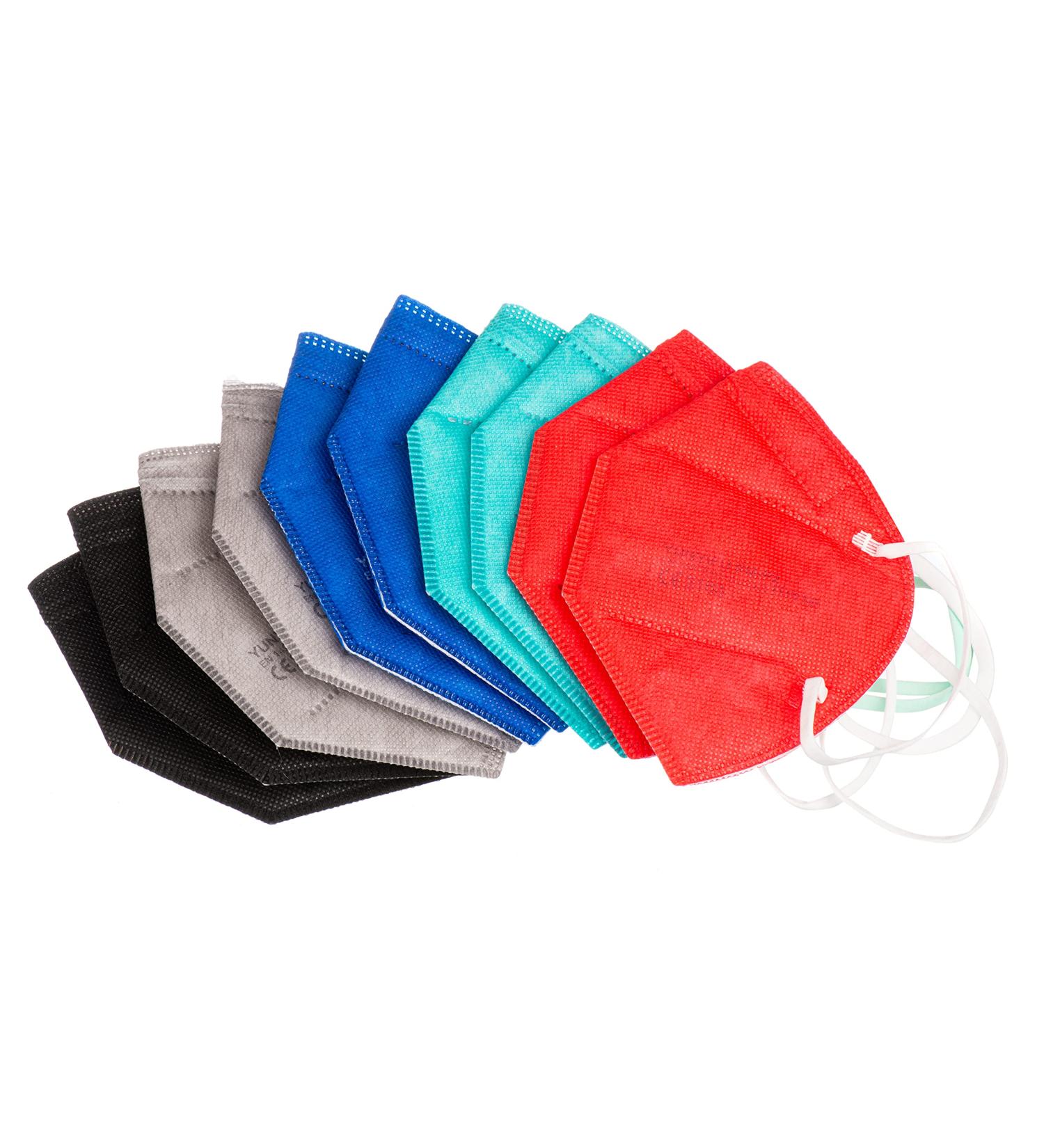 Buy Promedicalcare Mundship FFP2 Colorful Masks - 10 Pack Mixed Colors for Ultimate Mouth Protection - Buy Online on GoSupps.com