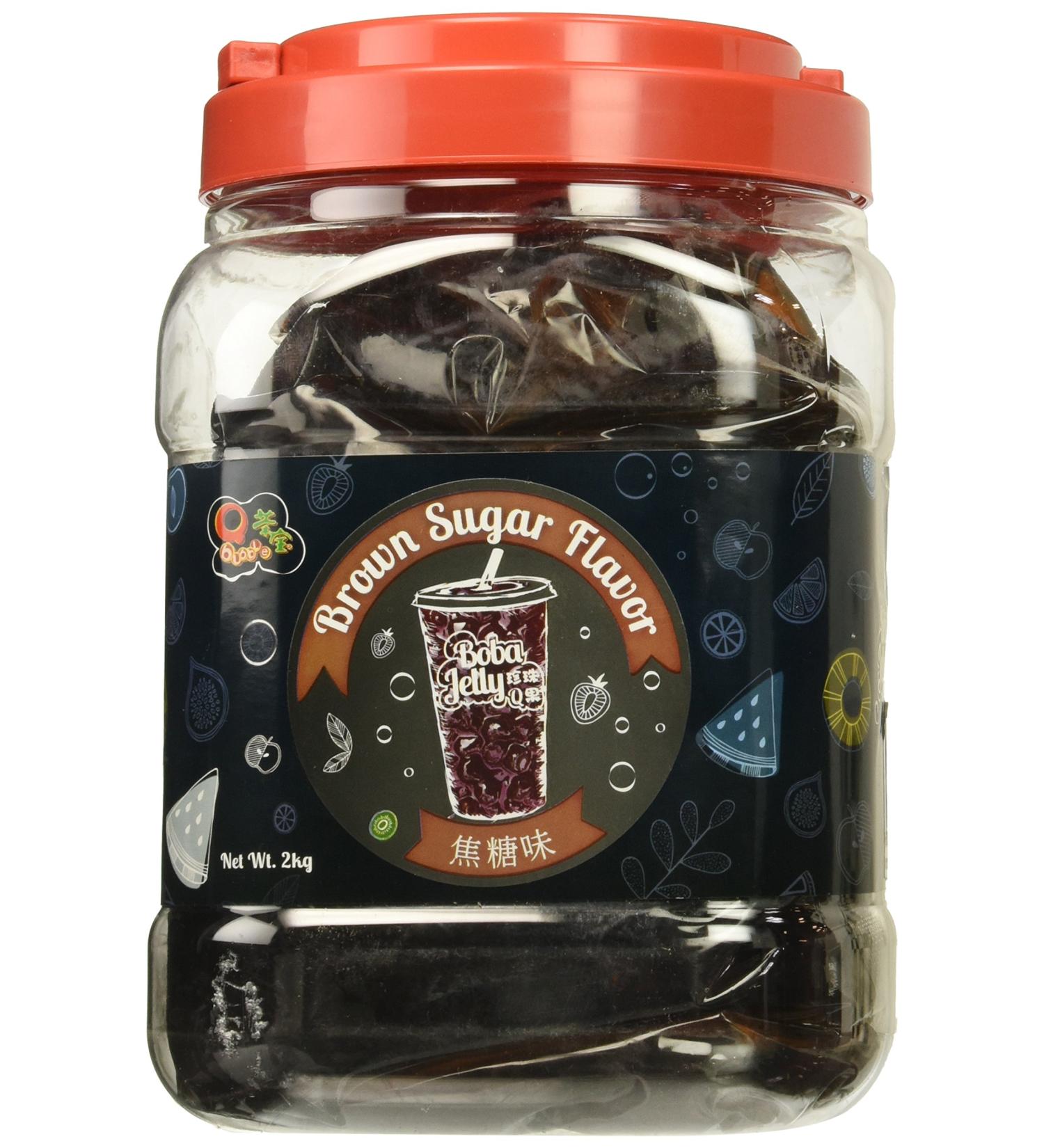 Boba Jelly Brown Sugar 4.4 Pound - Delicious Bubble Tea Topping - Buy Online on GoSupps.com