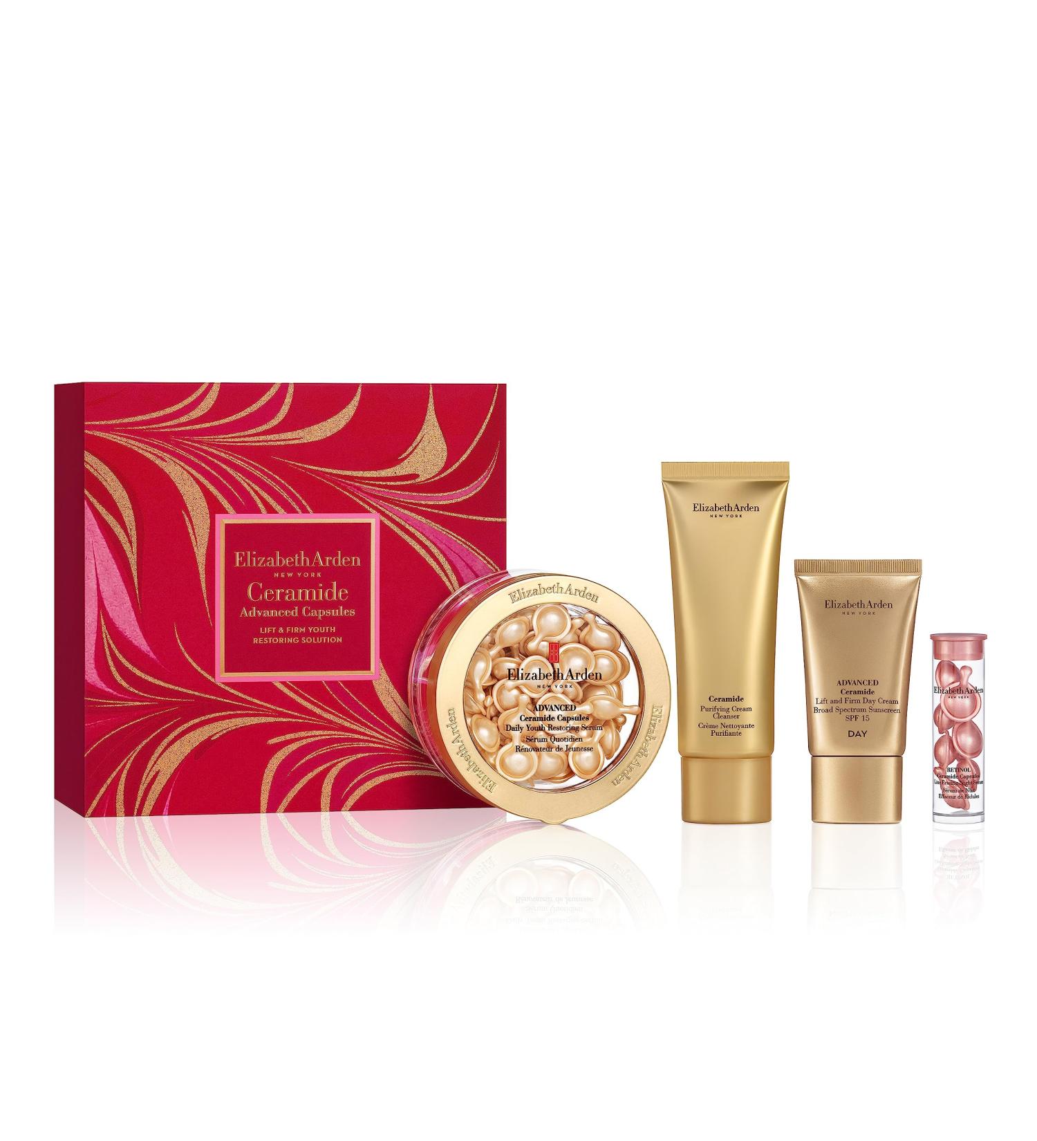 Elizabeth Arden LIFT & FIRM YOUTH RESTORING SOLUTIONS Advanced Ceramide Capsules 60-piece Gift Set (Worth 115.93) anti-aging skincare gifting for women - Buy Online on GoSupps.com