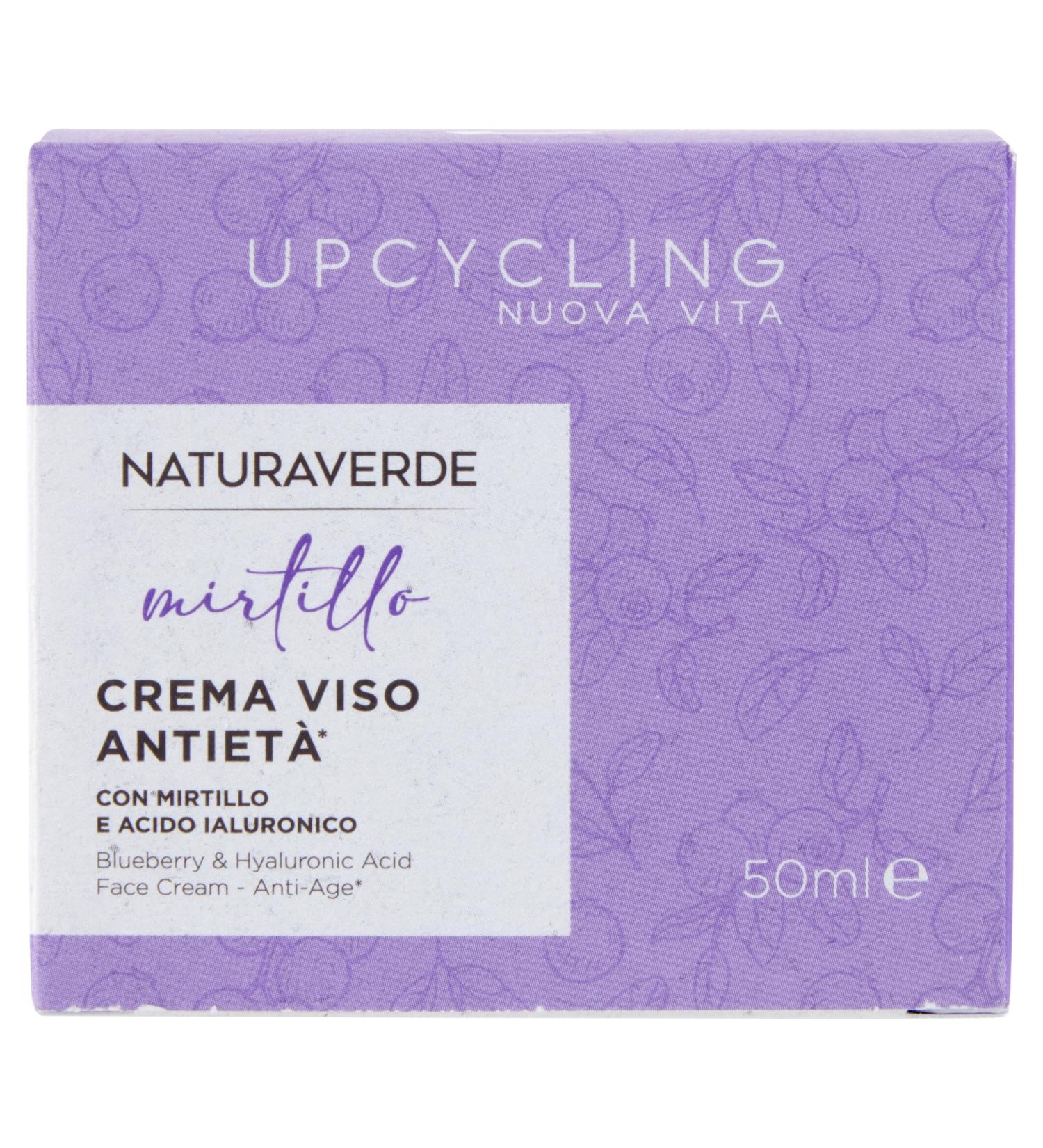 Naturaverde Naturaverde | Upcycled Blueberry Face Cream with blueberry extract and hyaluronic acid anti-aging action moisturizes and prevents signs of aging 50ml