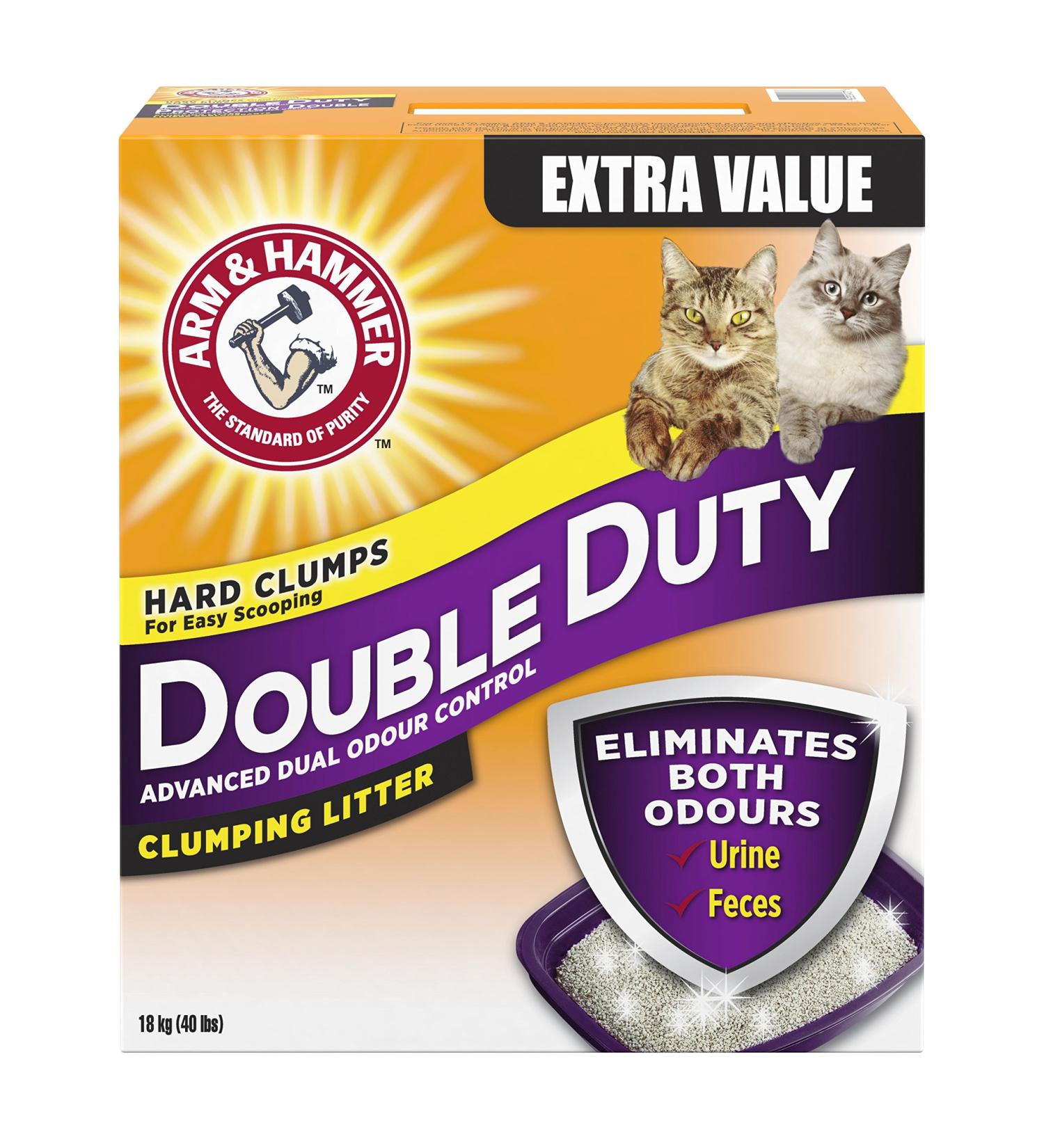 ARM & HAMMER Double Duty Cat Litter Advanced Dual Odour Control 18-kg - Buy Online on GoSupps.com