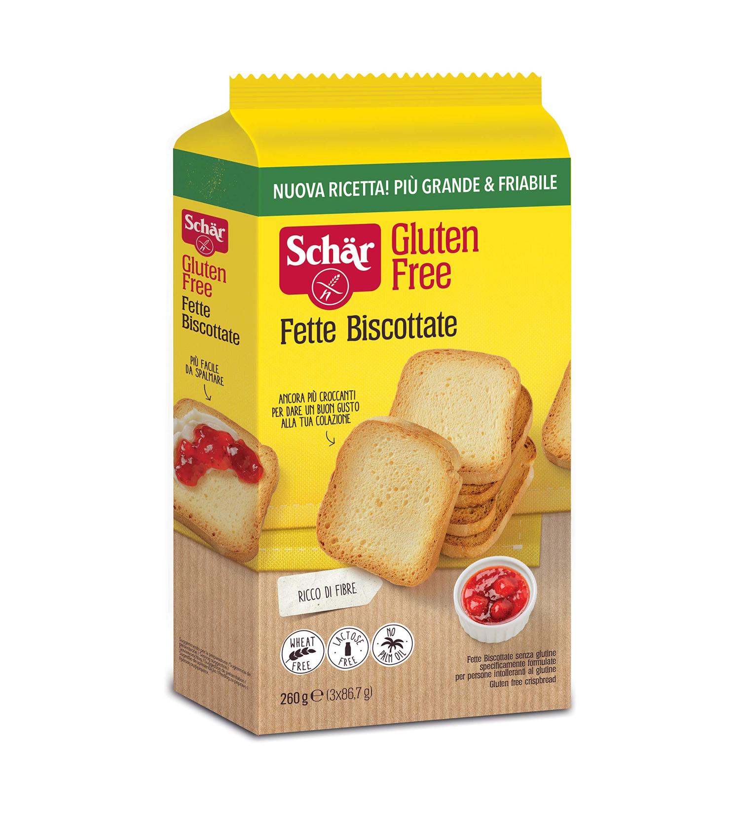 Schar Fette Biscottate Senza Glutine Rusk Baked Bread 260g Gluten Free