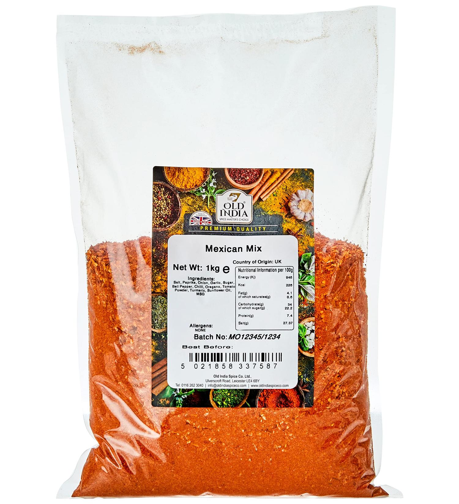 Old India Mexican Mix 1 Kg - Natural Authentic Blend for Flavorful Cooking - Buy Online on GoSupps.com