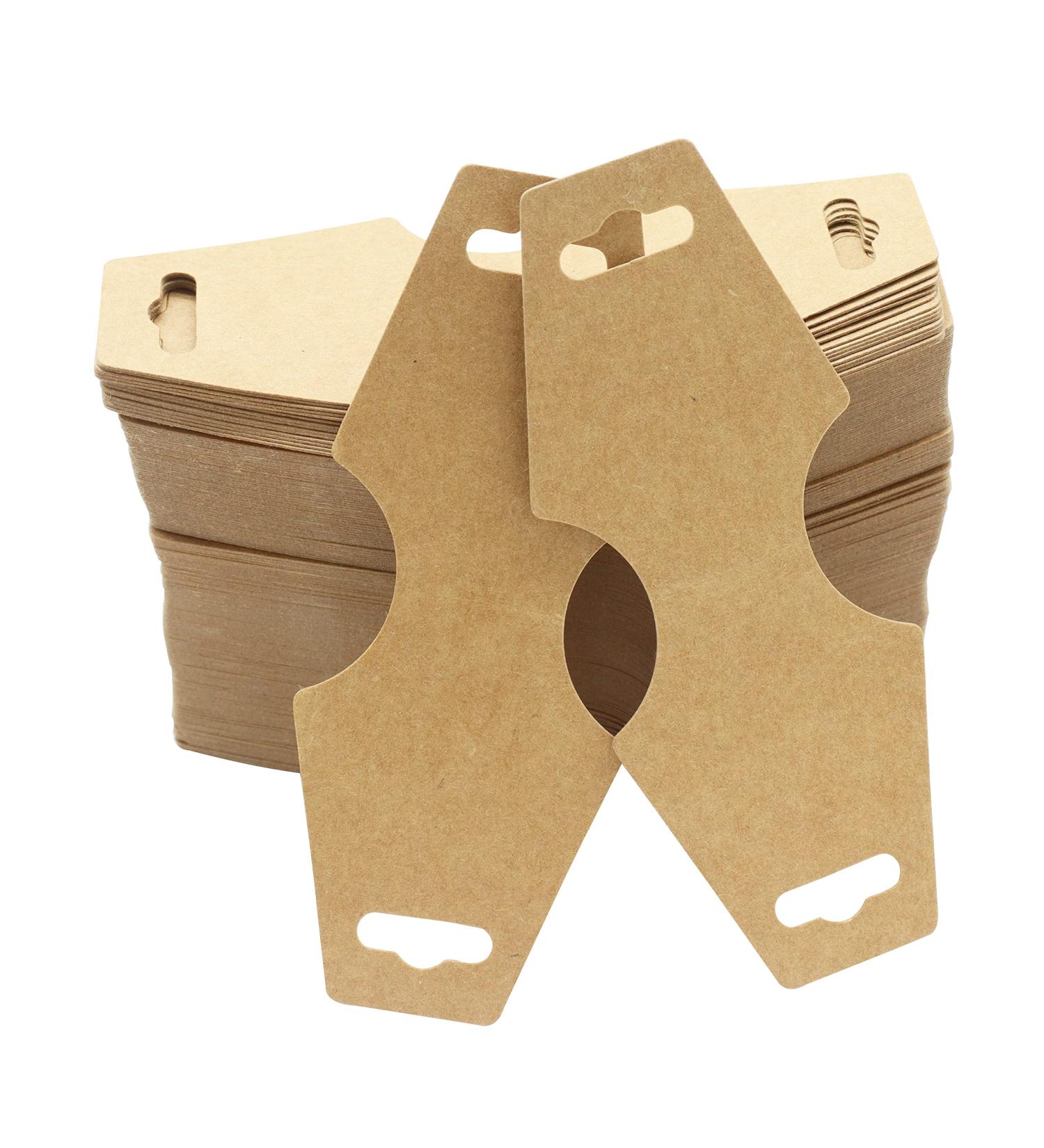 100PCS Brown Kraft Paper Necklace Display Cards for Jewelry Packaging - Blank Bracelet Holder Tags for Keychains, Earrings, Hair Bands, and Scrunchies - Buy Online on GoSupps.com