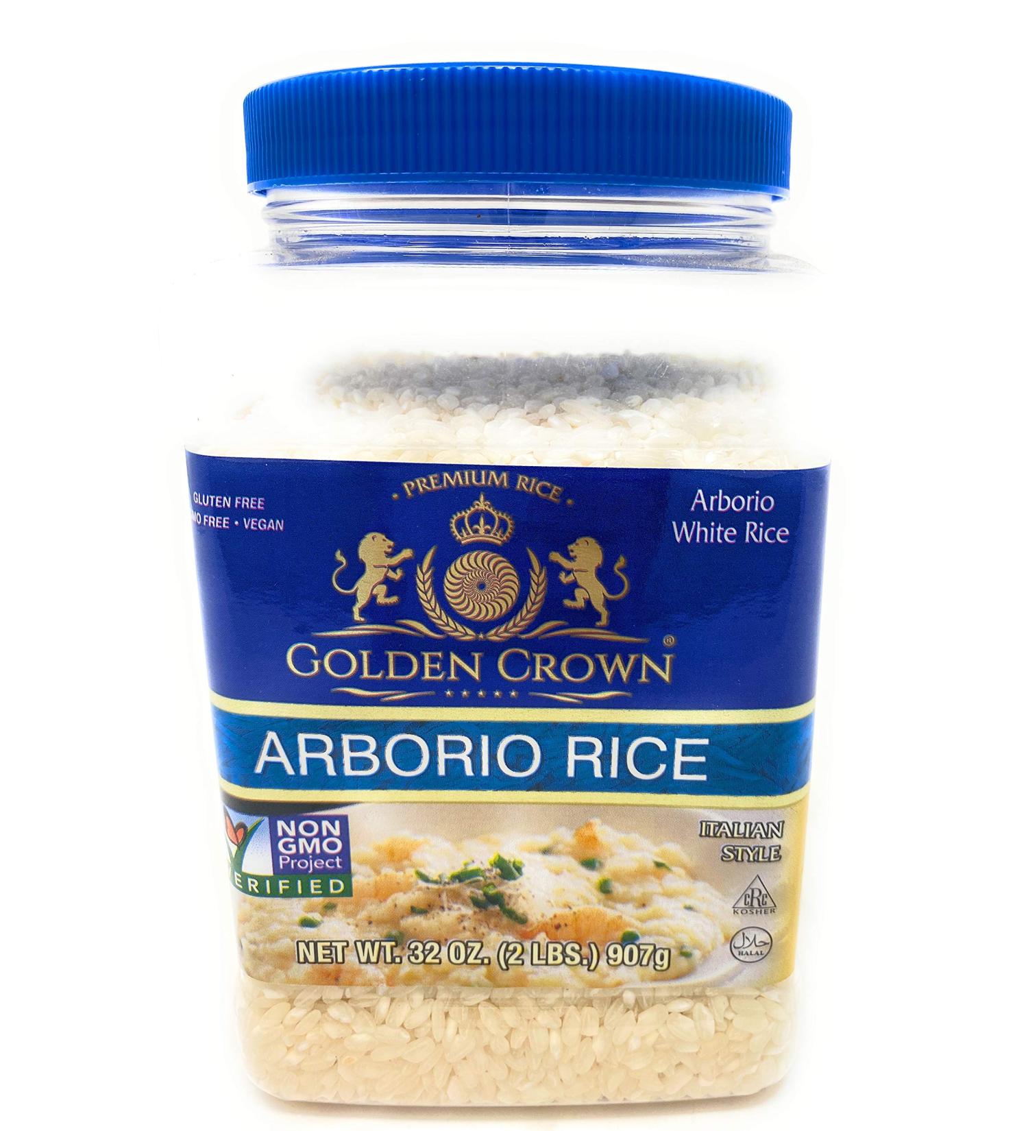 Golden White Arborio Rice - Digestive Support Supplement | Gluten Free, GMO Free, Vegan | Fragrant Medium Grain Rice for Vegetarian Meals - 32 oz - Buy Online on GoSupps.com