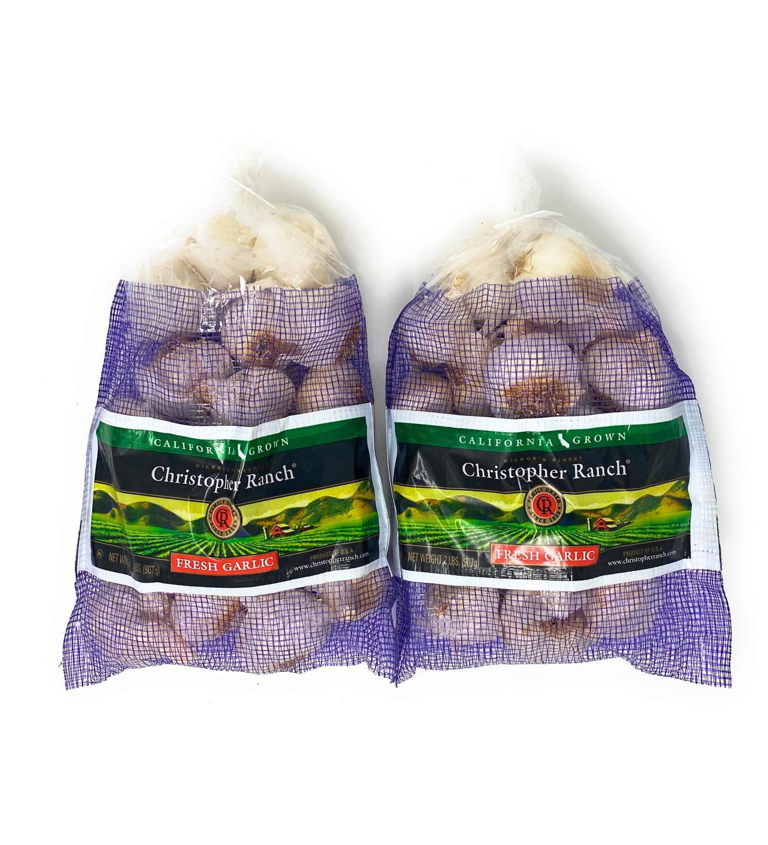 2 Pound Fresh Garlic USA California Heirloom Gilroy Finest, Pack of 2